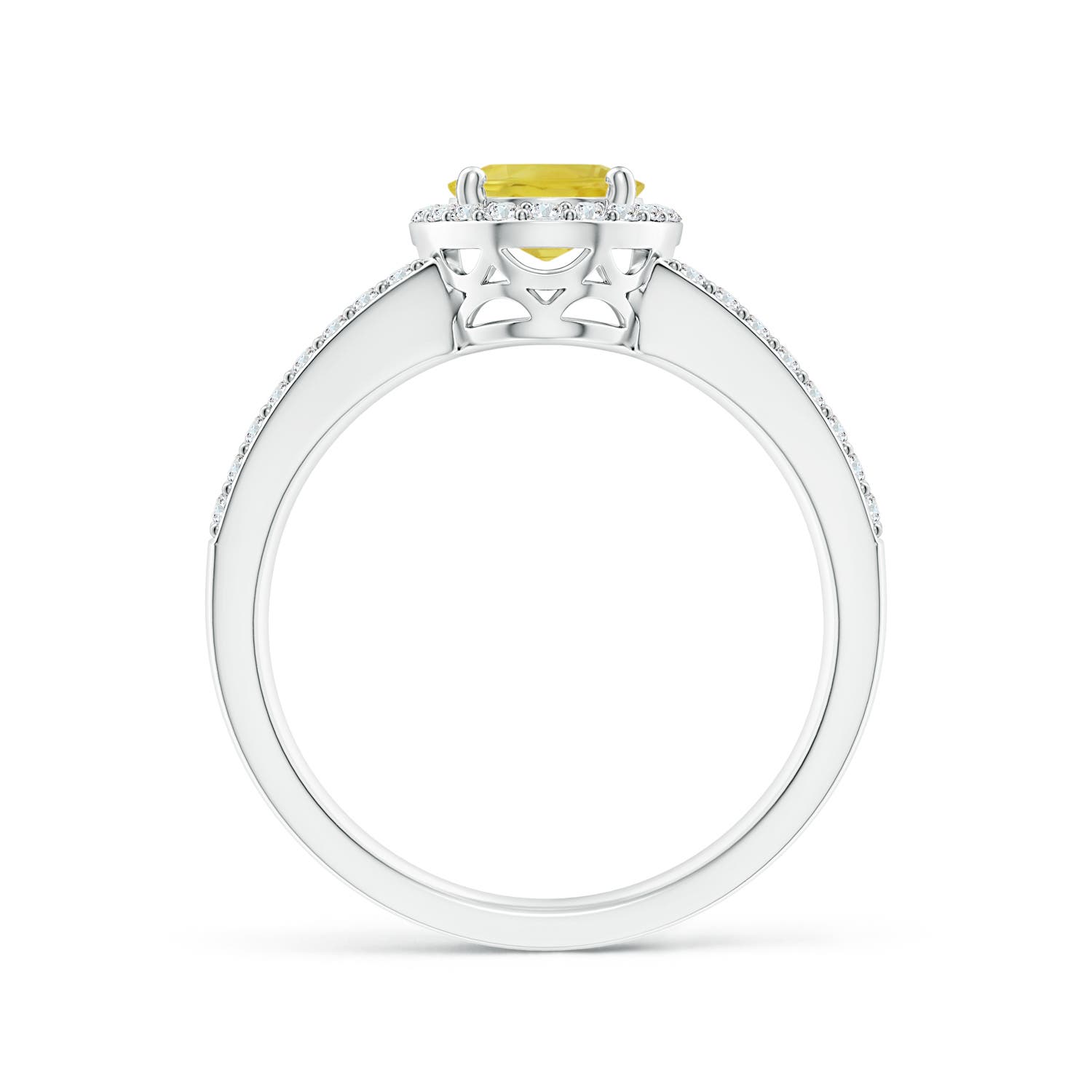 A - Yellow Sapphire / 1.92 CT / 14 KT White Gold