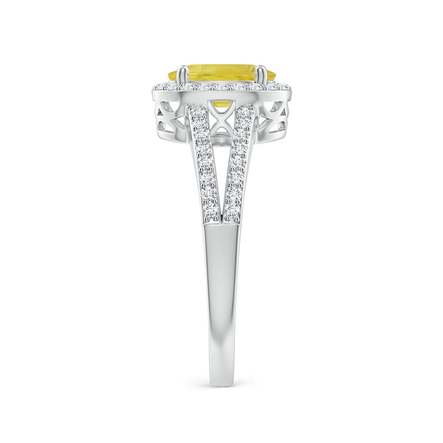 A - Yellow Sapphire / 1.92 CT / 14 KT White Gold