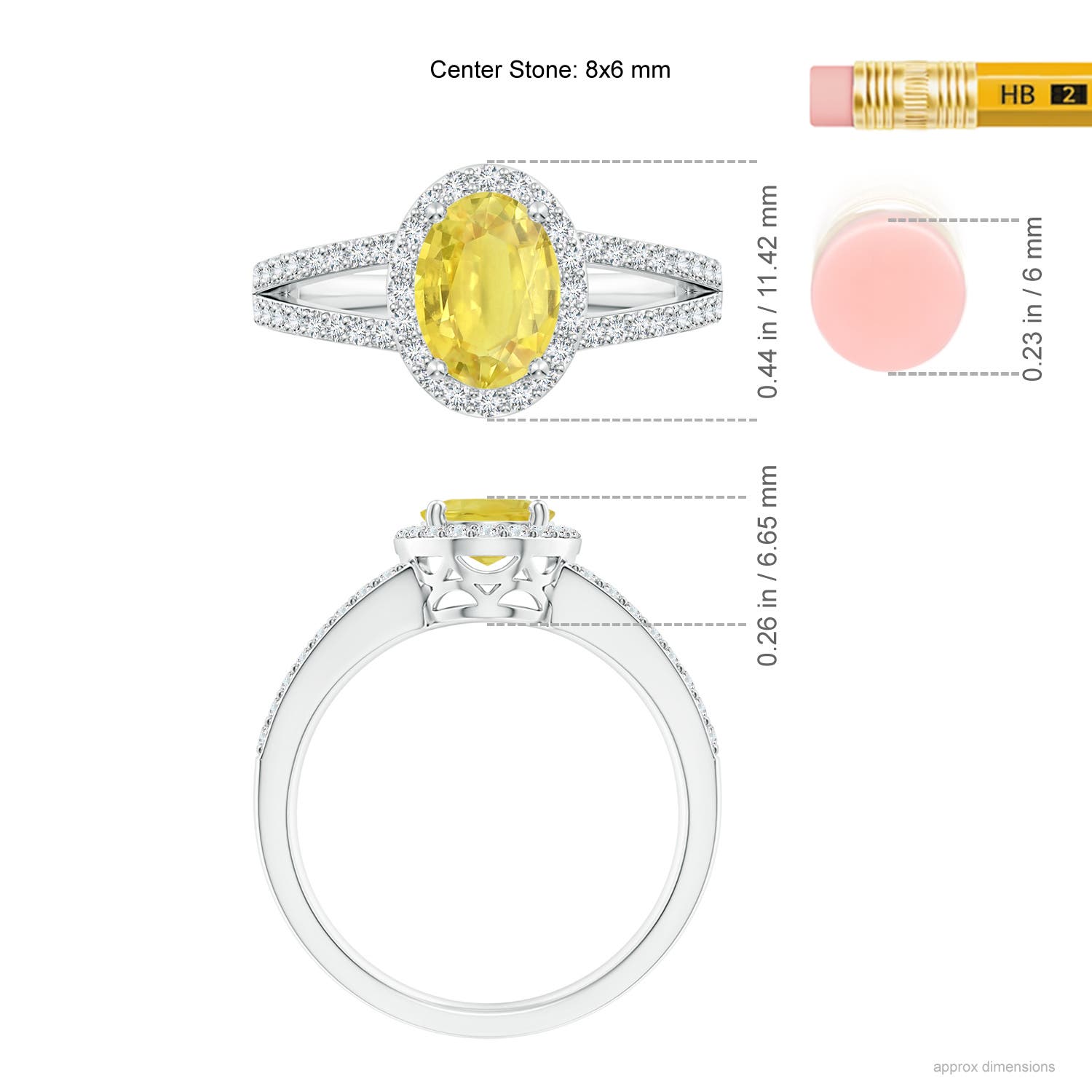 A - Yellow Sapphire / 1.92 CT / 14 KT White Gold