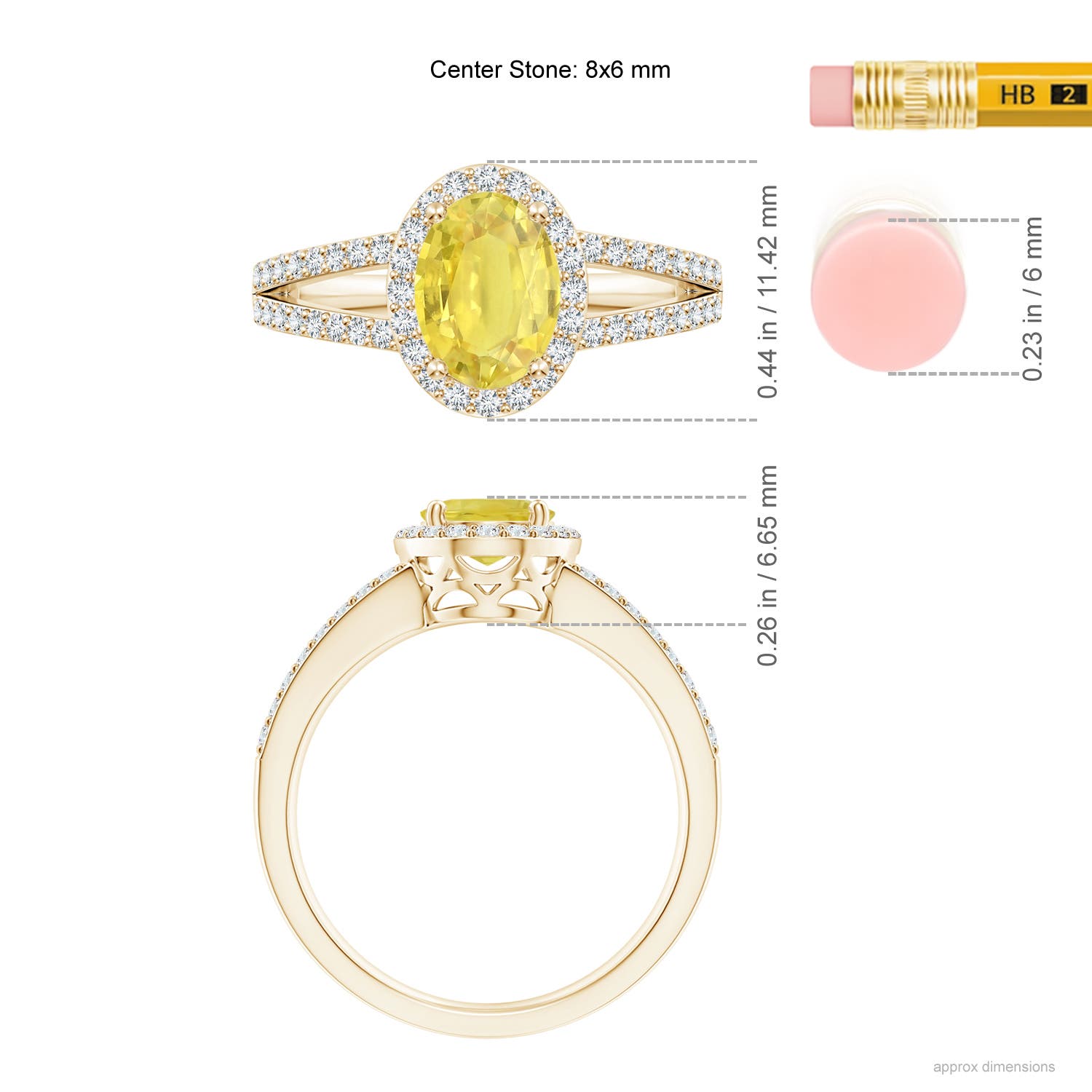 A - Yellow Sapphire / 1.92 CT / 14 KT Yellow Gold