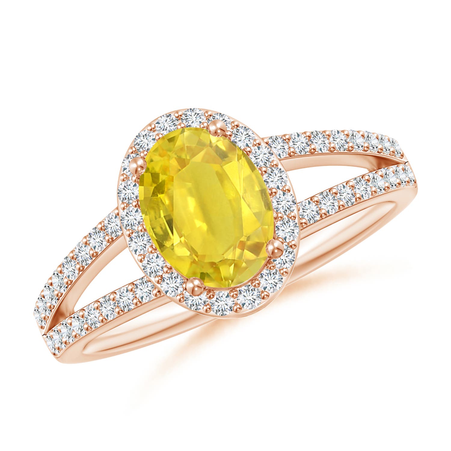 AA - Yellow Sapphire / 1.92 CT / 14 KT Rose Gold