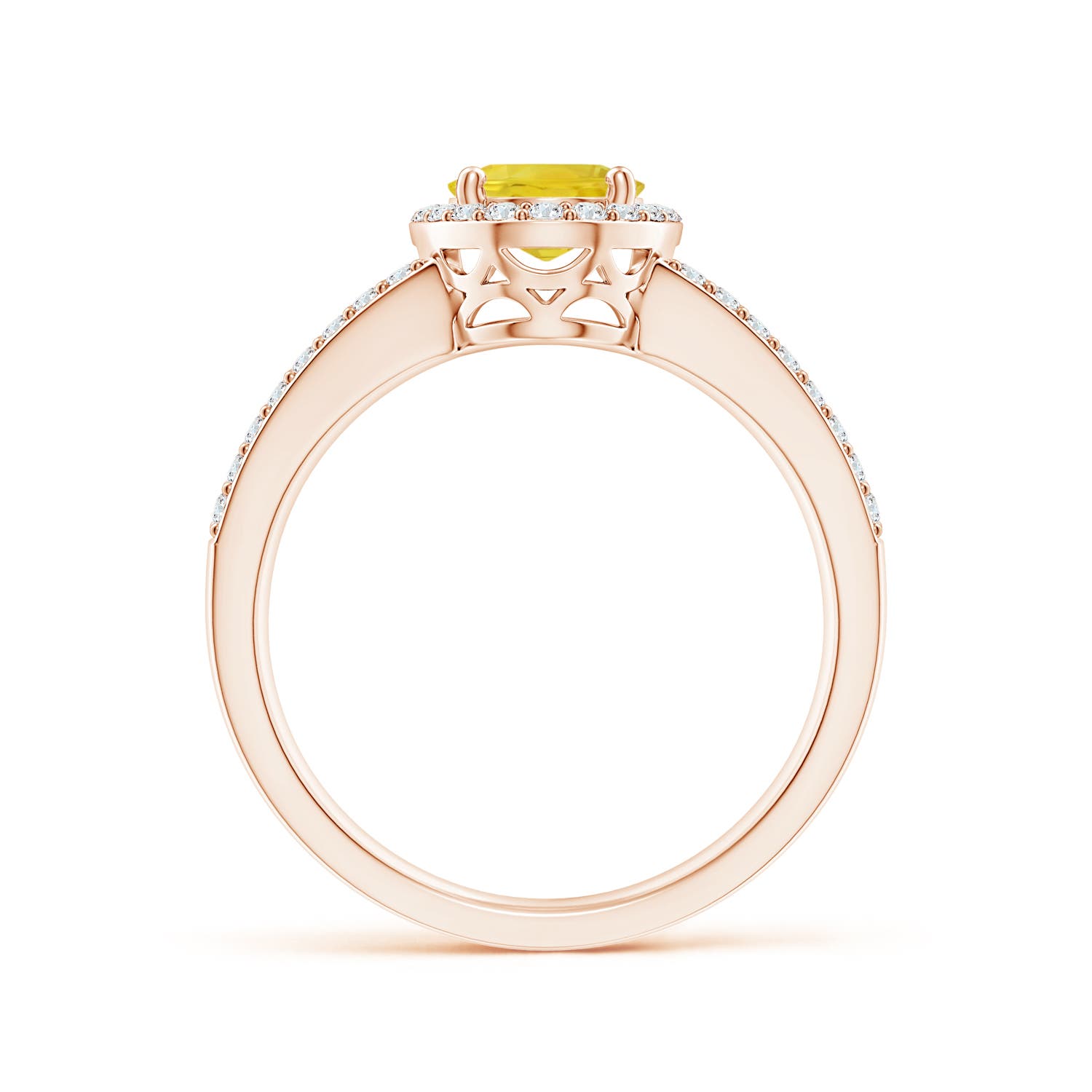 AA - Yellow Sapphire / 1.92 CT / 14 KT Rose Gold