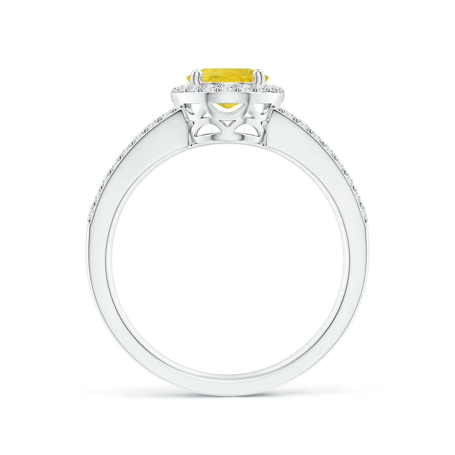 AA - Yellow Sapphire / 1.92 CT / 14 KT White Gold