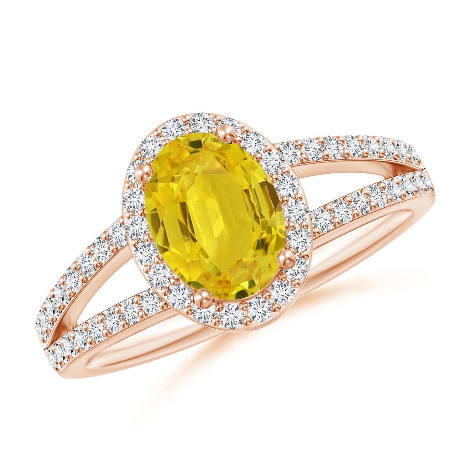 AAA - Yellow Sapphire / 1.92 CT / 14 KT Rose Gold