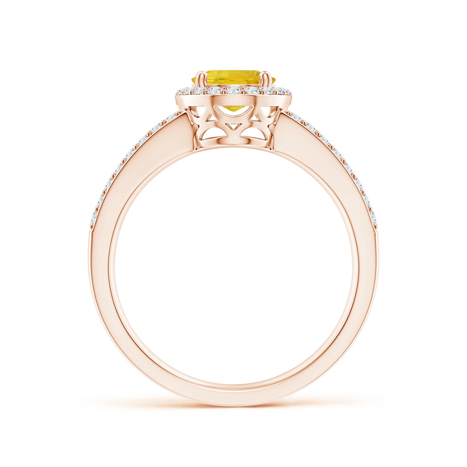 AAA - Yellow Sapphire / 1.92 CT / 14 KT Rose Gold