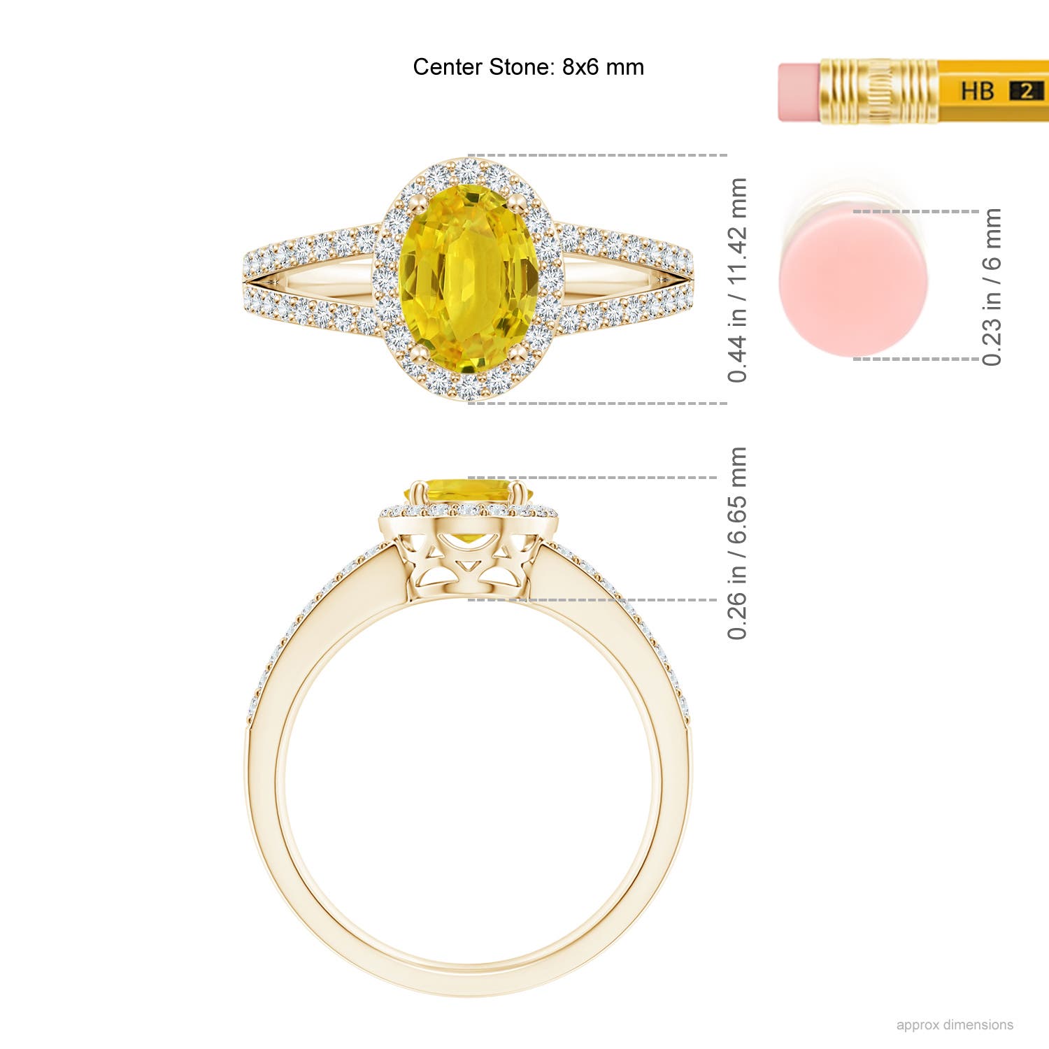 AAA - Yellow Sapphire / 1.92 CT / 14 KT Yellow Gold