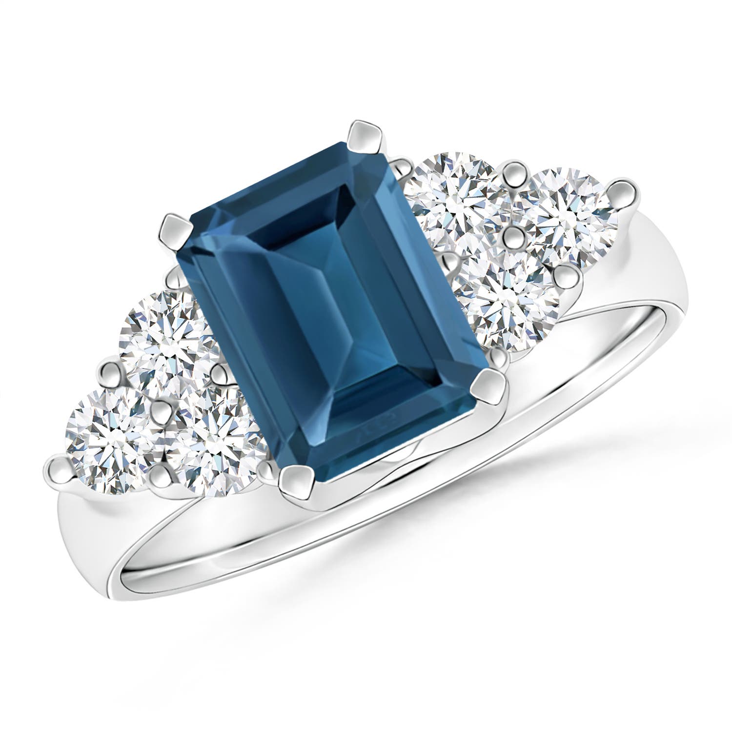 AA - London Blue Topaz / 2.58 CT / 14 KT White Gold