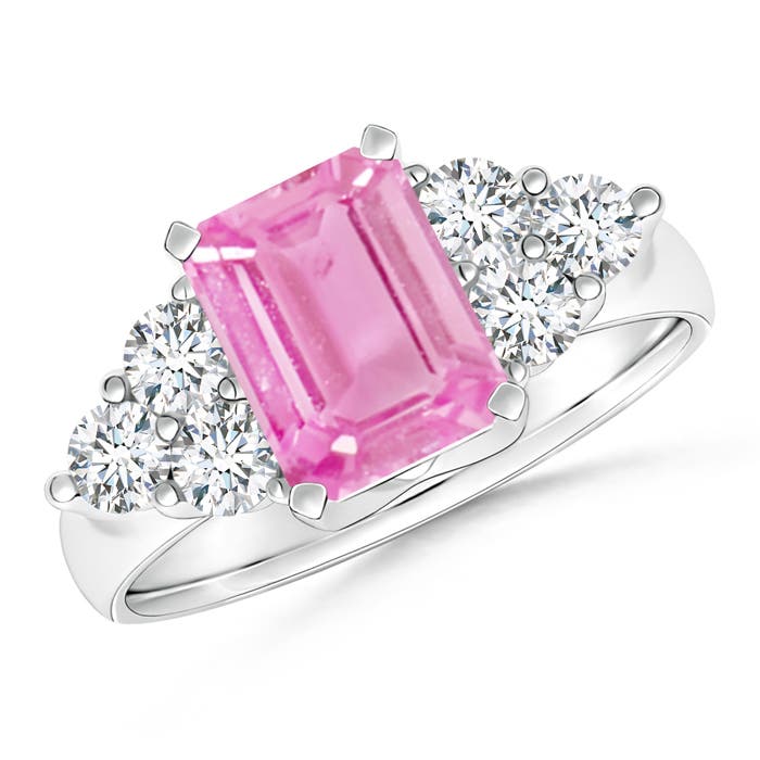 A - Pink Sapphire / 2.13 CT / 14 KT White Gold