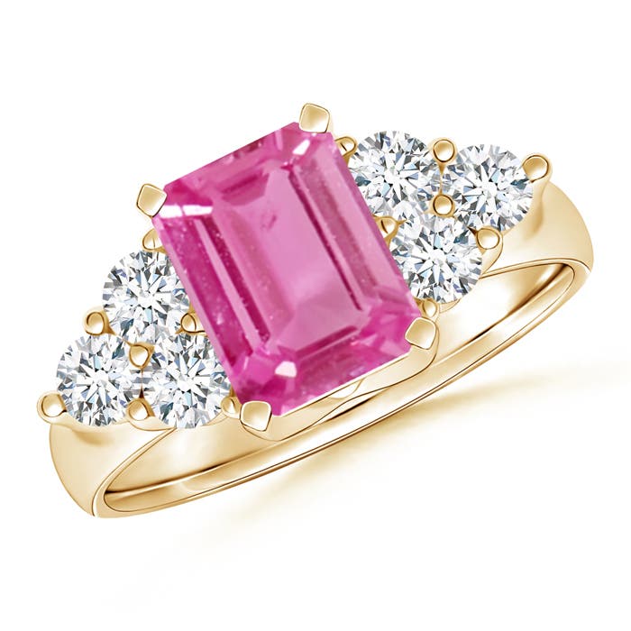 AAA - Pink Sapphire / 2.13 CT / 14 KT Yellow Gold