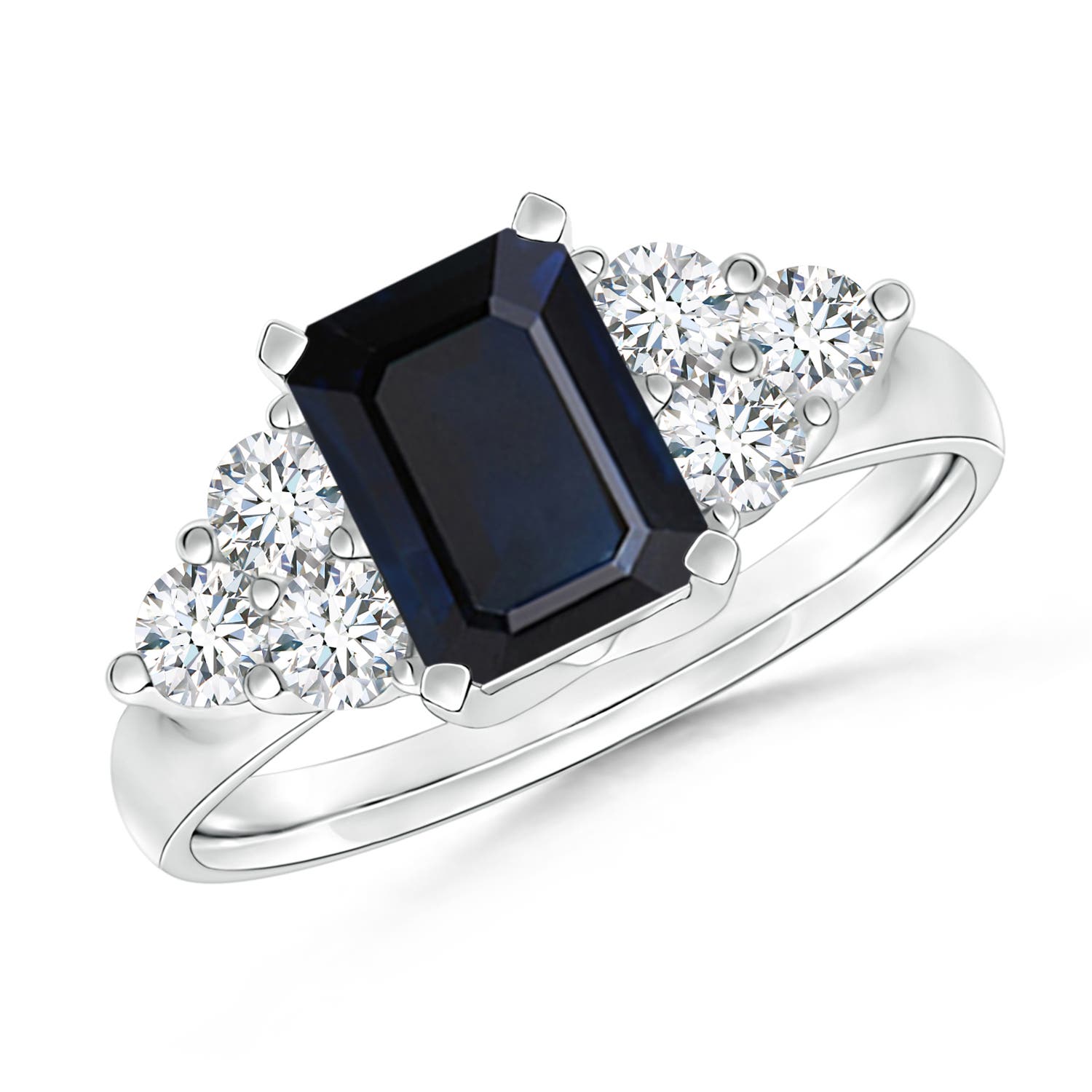 A - Blue Sapphire / 1.49 CT / 14 KT White Gold