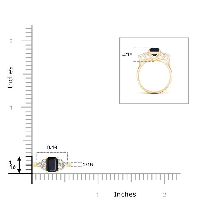 A - Blue Sapphire / 1.49 CT / 14 KT Yellow Gold