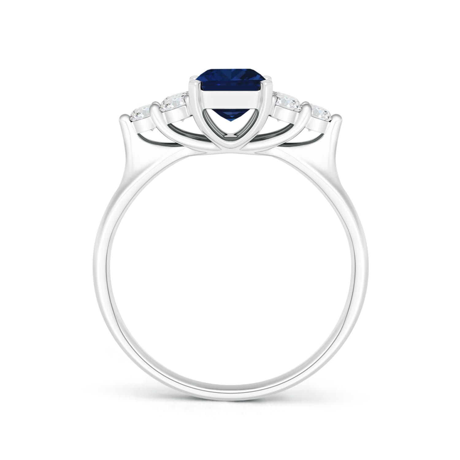 AAA - Blue Sapphire / 1.49 CT / 14 KT White Gold