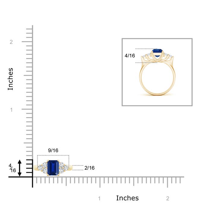 AAAA - Blue Sapphire / 1.49 CT / 14 KT Yellow Gold