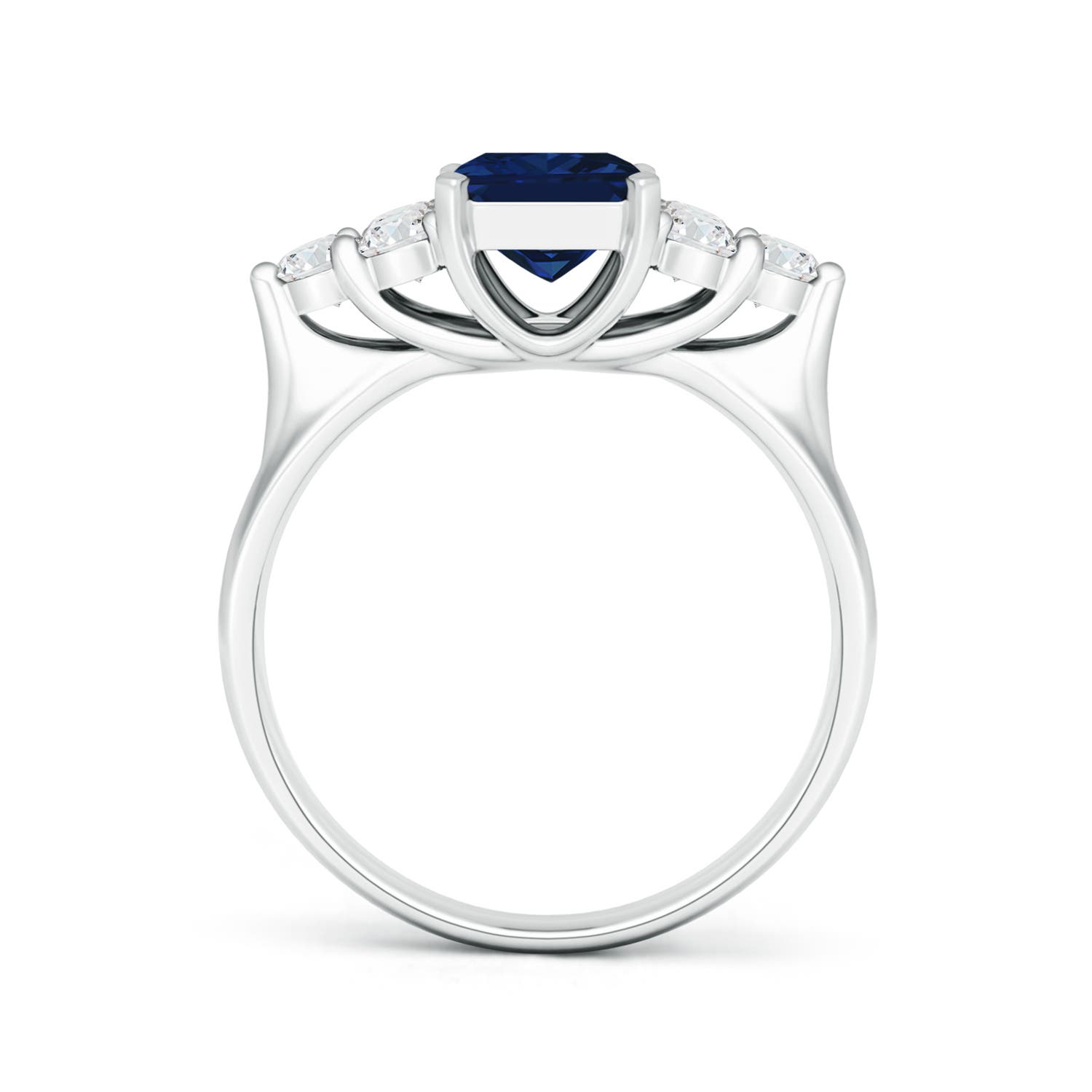 AAA - Blue Sapphire / 2.28 CT / 14 KT White Gold