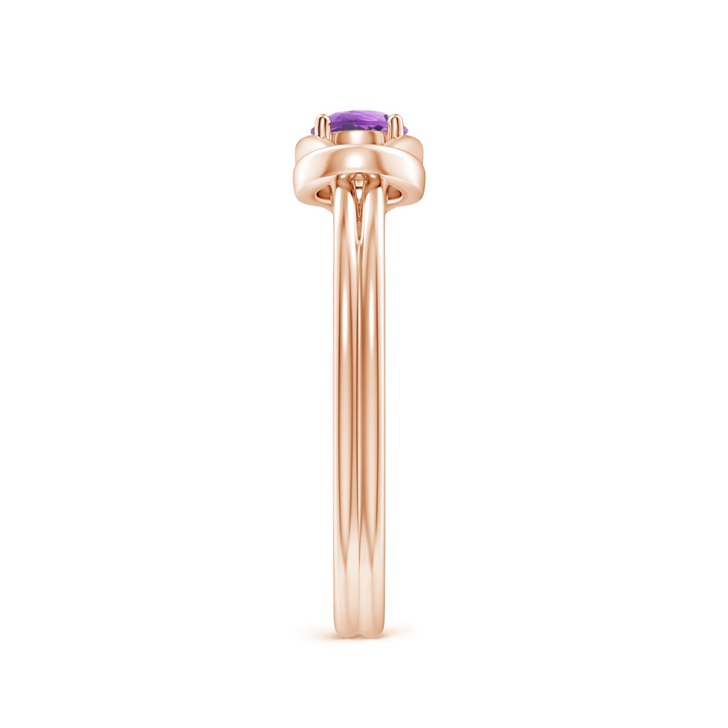 A - Amethyst / 0.25 CT / 14 KT Rose Gold