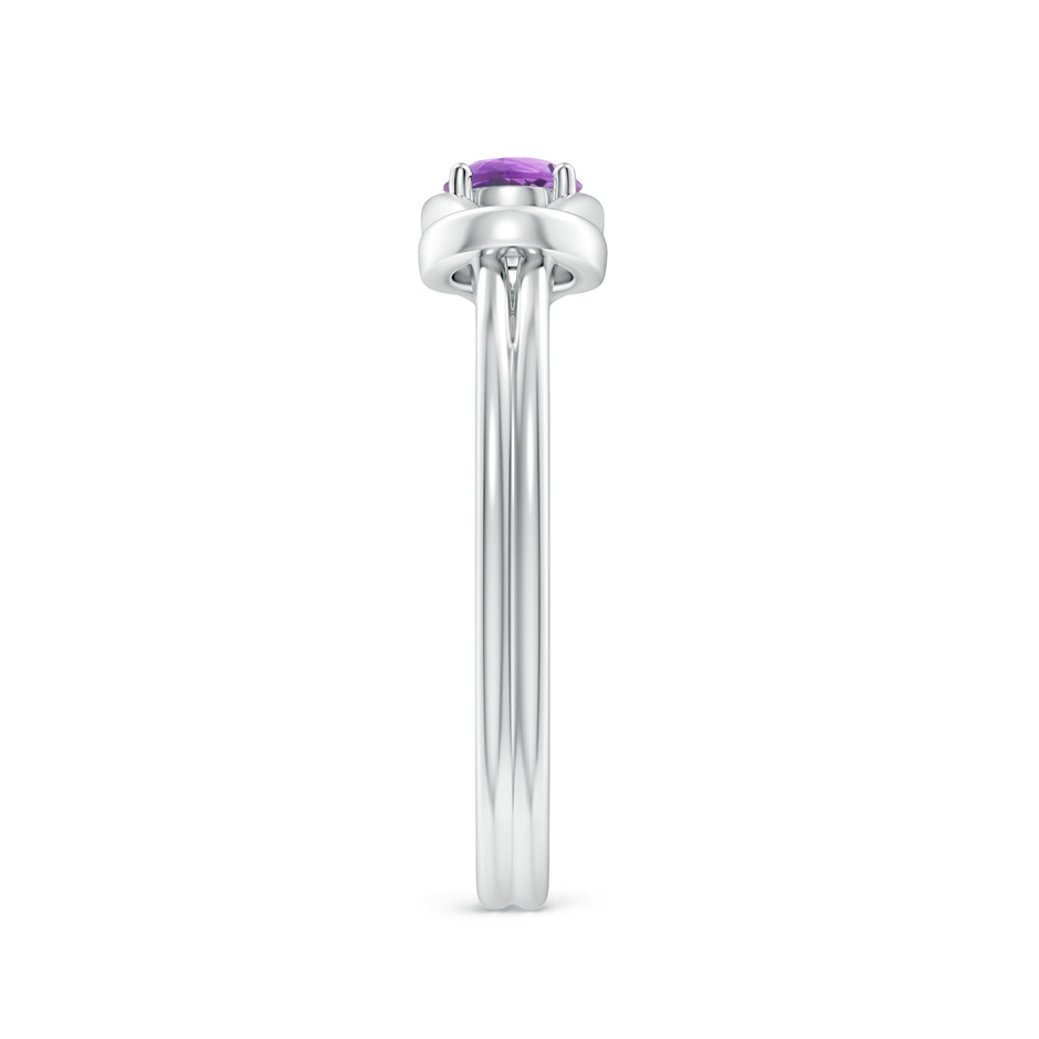 4mm A Solitaire Amethyst Infinity Knot Ring in S999 Silver side 299