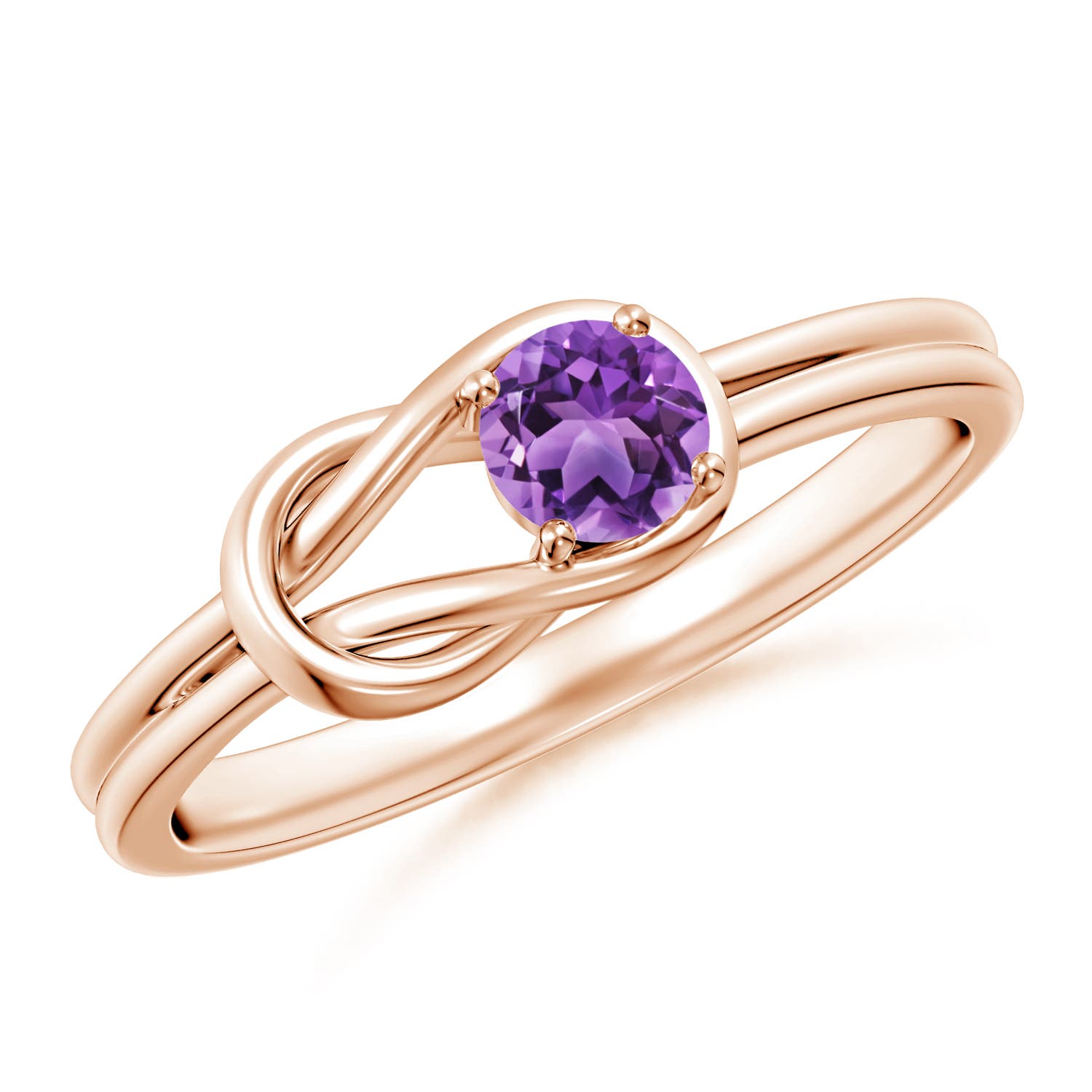 AA - Amethyst / 0.25 CT / 14 KT Rose Gold