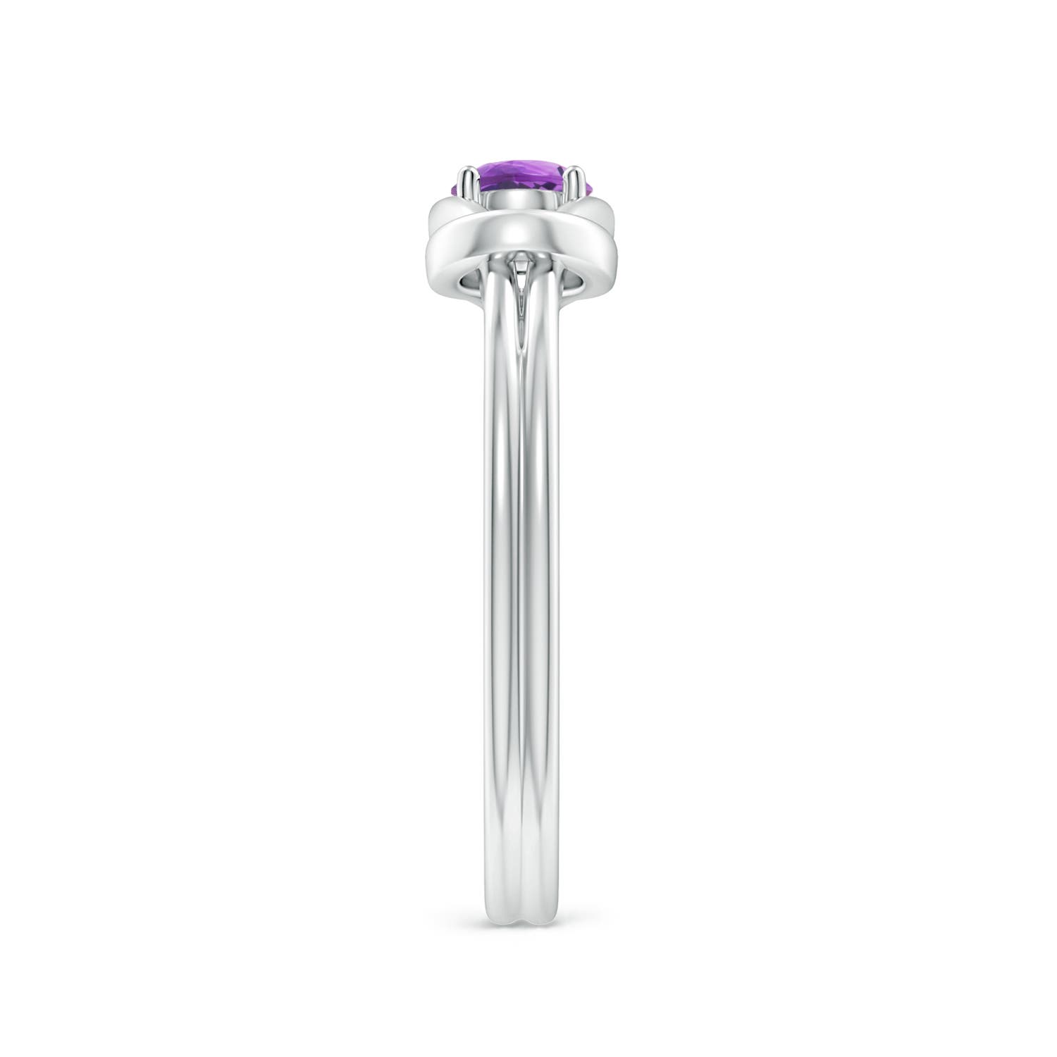 AA - Amethyst / 0.25 CT / 14 KT White Gold