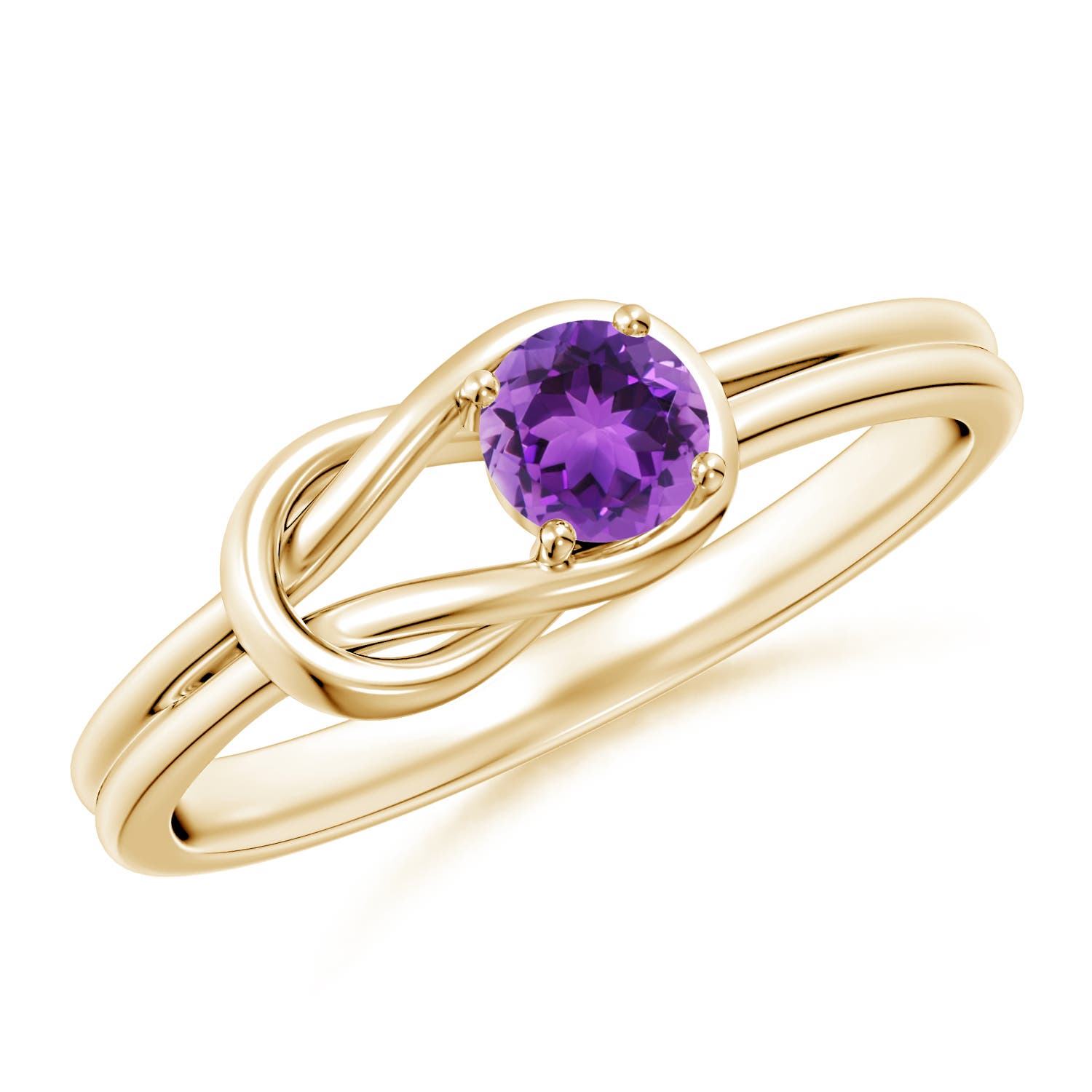 AAA - Amethyst / 0.25 CT / 14 KT Yellow Gold