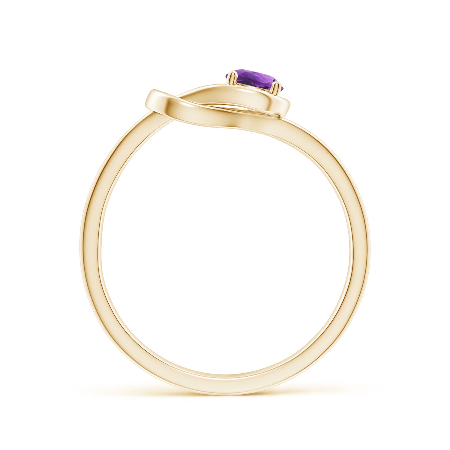 AAA - Amethyst / 0.25 CT / 14 KT Yellow Gold