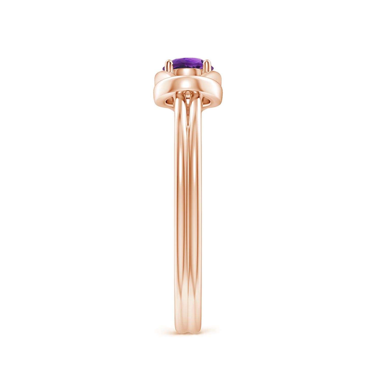 AAAA - Amethyst / 0.25 CT / 14 KT Rose Gold