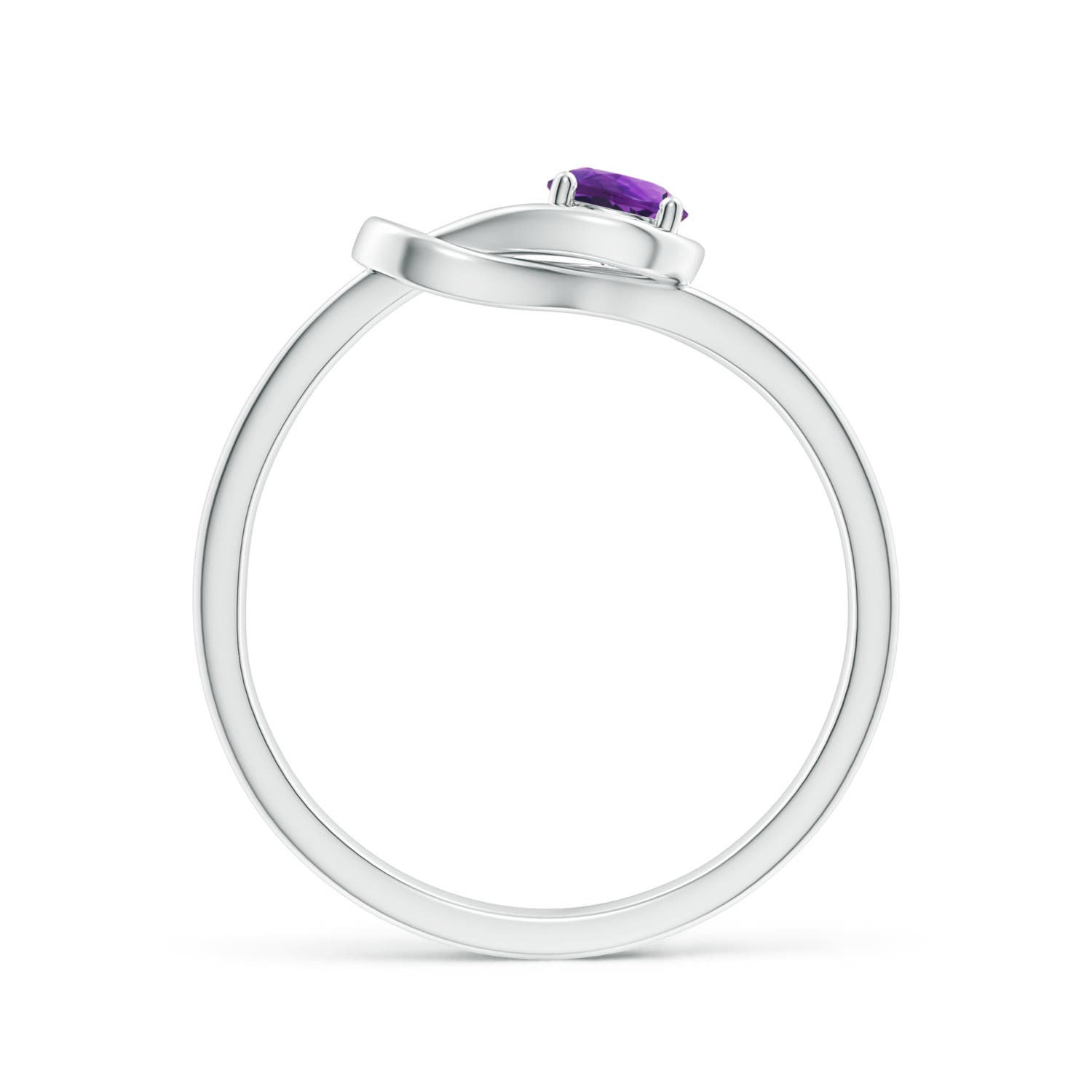 AAAA - Amethyst / 0.25 CT / 14 KT White Gold