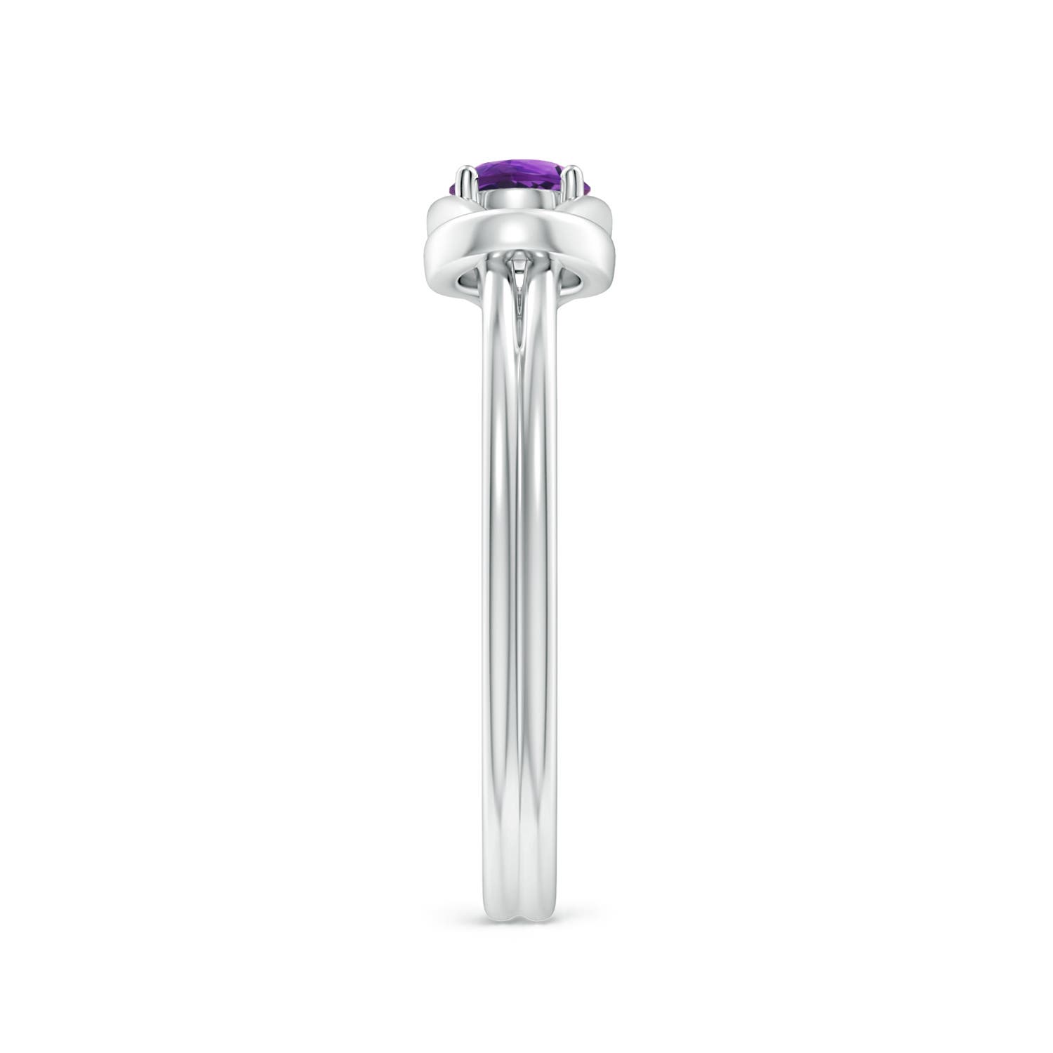 AAAA - Amethyst / 0.25 CT / 14 KT White Gold