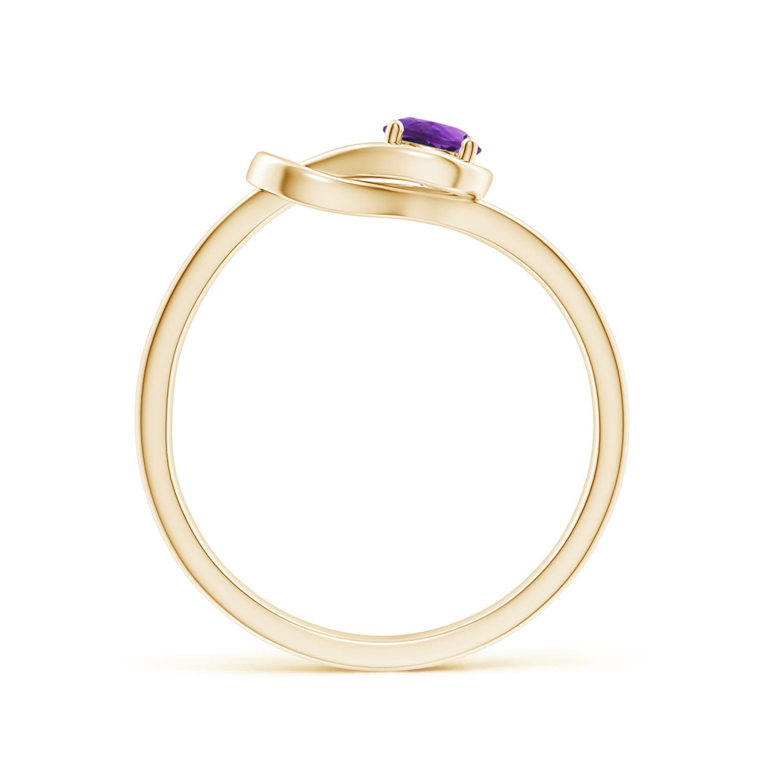 AAAA - Amethyst / 0.25 CT / 14 KT Yellow Gold