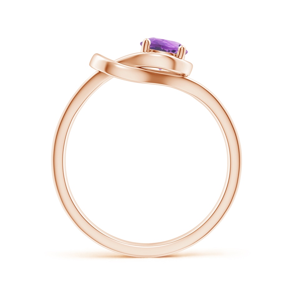 5mm A Solitaire Amethyst Infinity Knot Ring in Rose Gold side 199