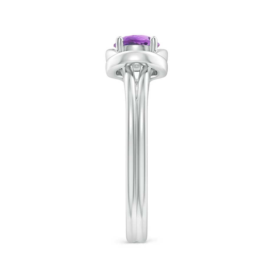 5mm A Solitaire Amethyst Infinity Knot Ring in S999 Silver side 299