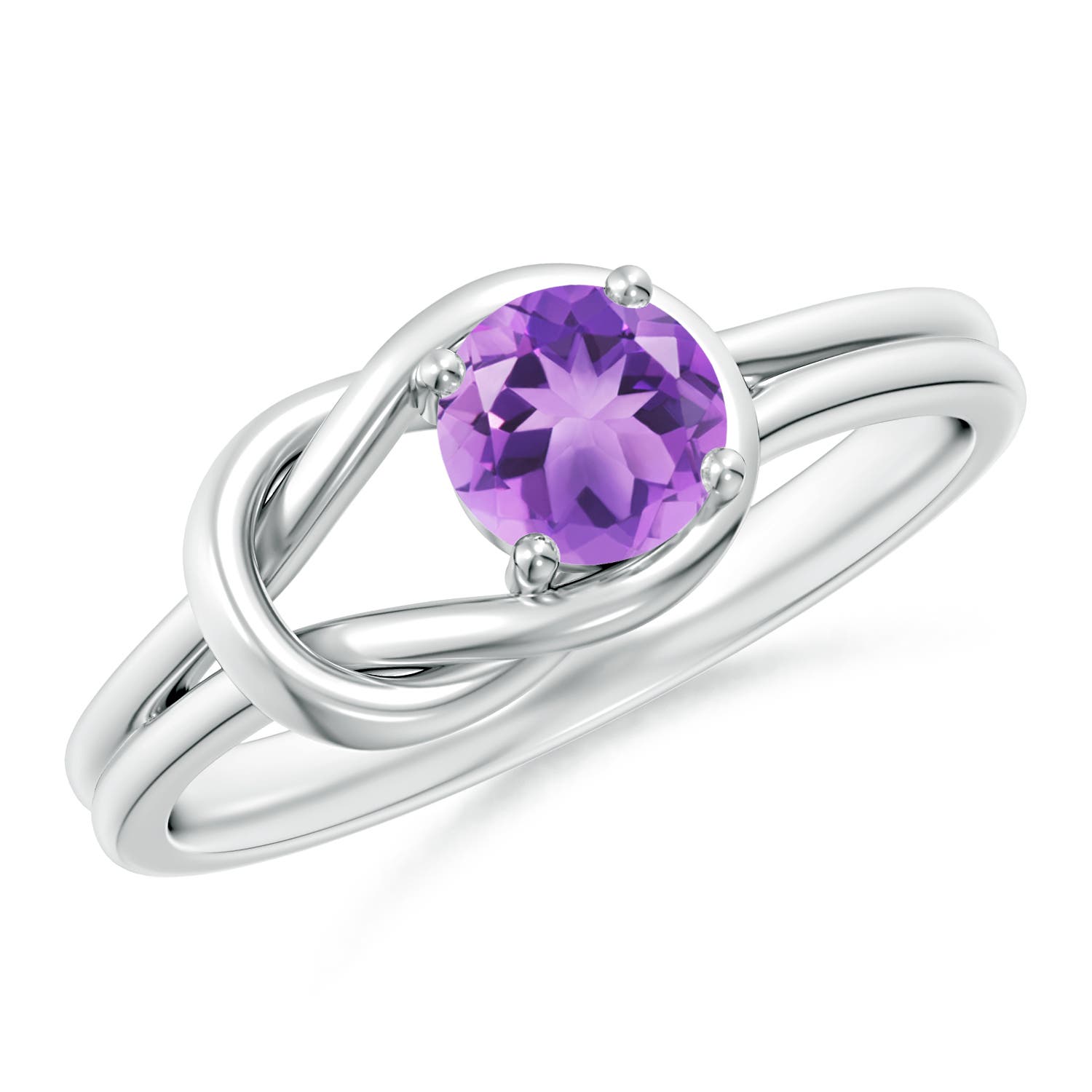 A - Amethyst / 0.45 CT / 14 KT White Gold