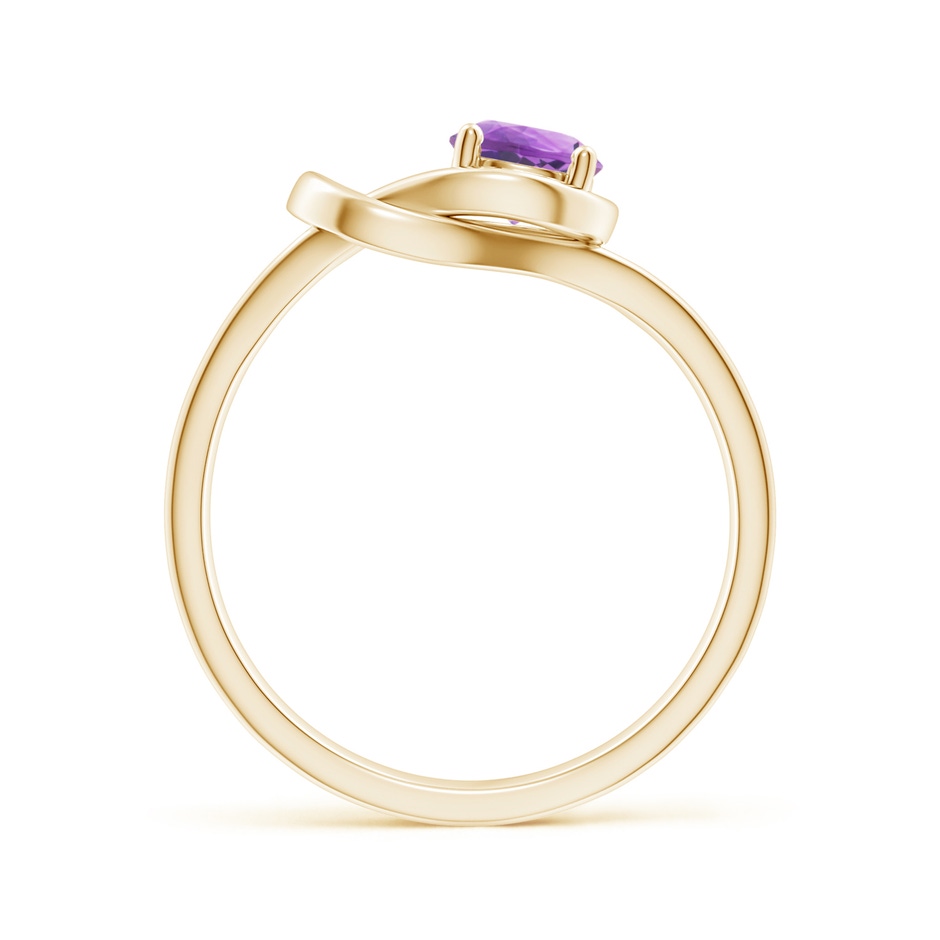 5mm A Solitaire Amethyst Infinity Knot Ring in Yellow Gold side 199