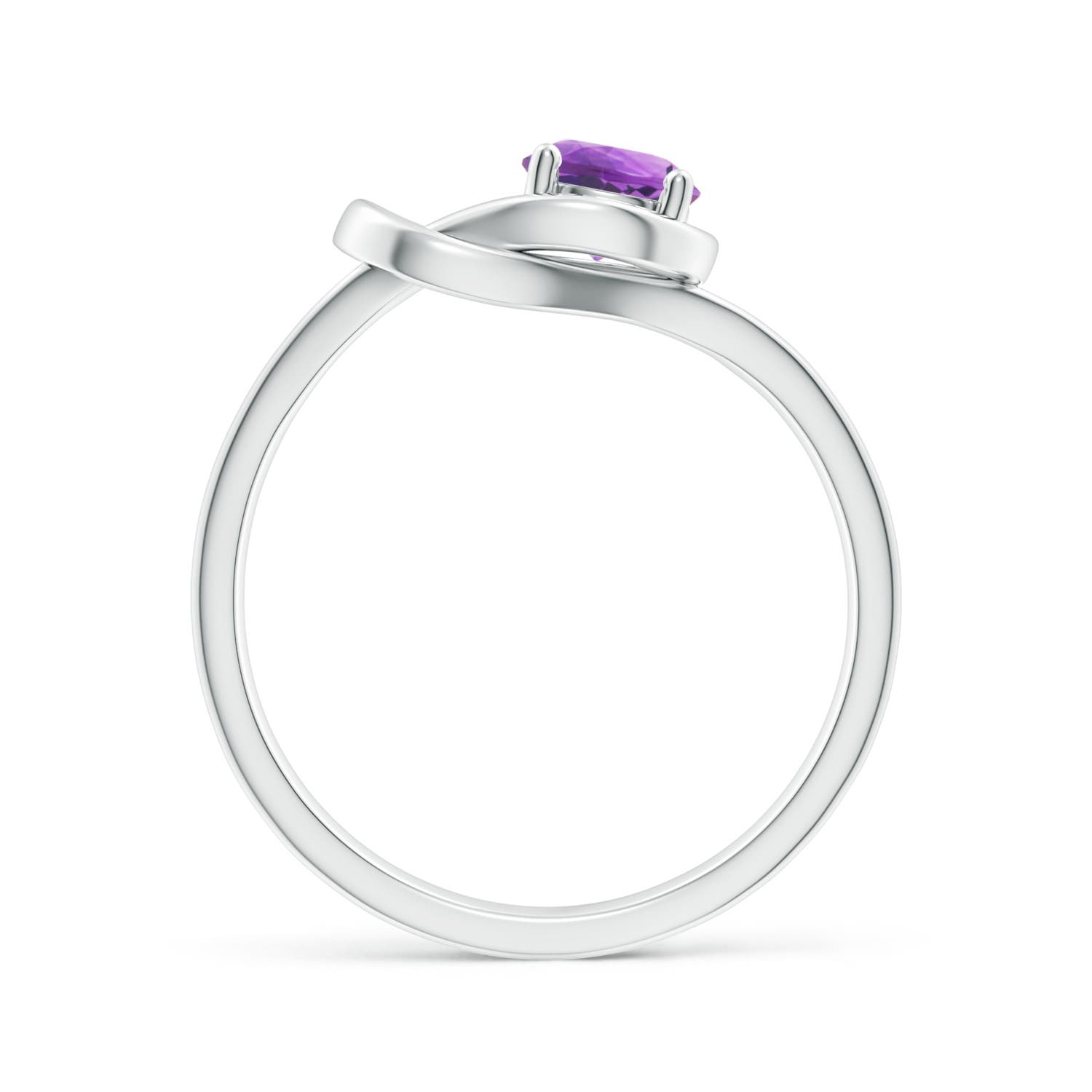 AA - Amethyst / 0.45 CT / 14 KT White Gold