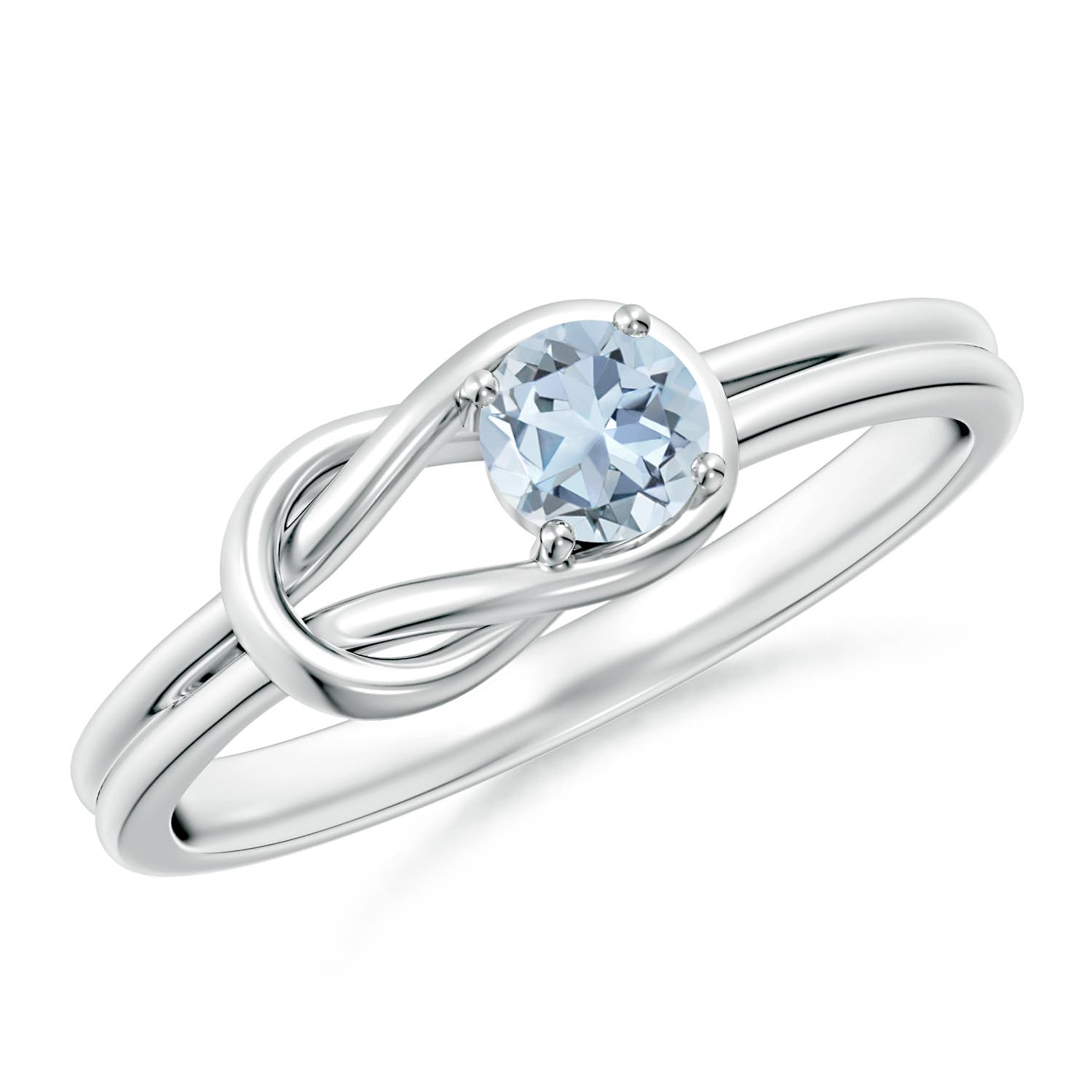 A - Aquamarine / 0.2 CT / 14 KT White Gold