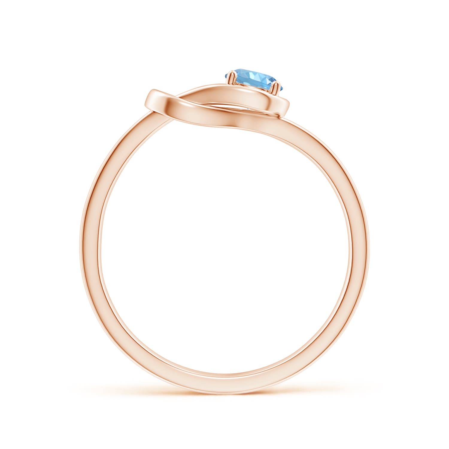 AAAA - Aquamarine / 0.2 CT / 14 KT Rose Gold