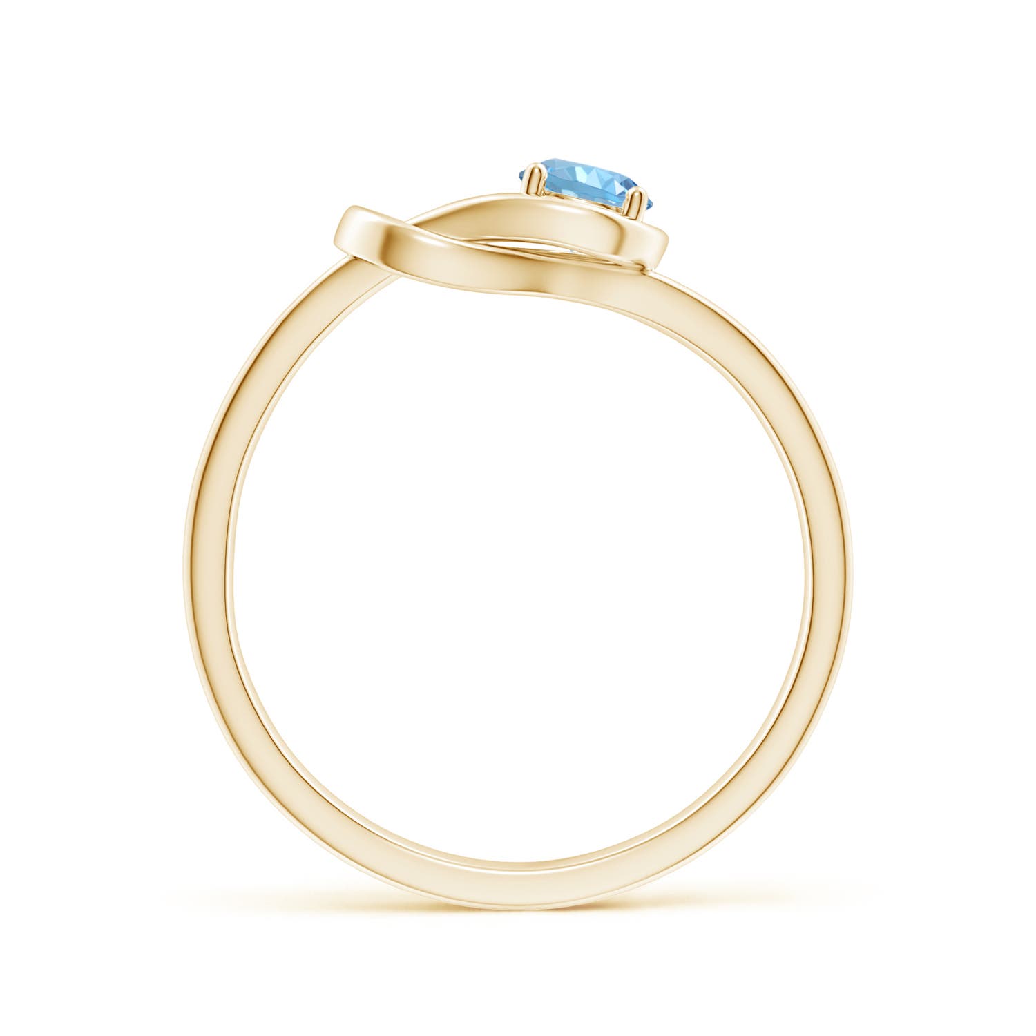 AAAA - Aquamarine / 0.2 CT / 14 KT Yellow Gold