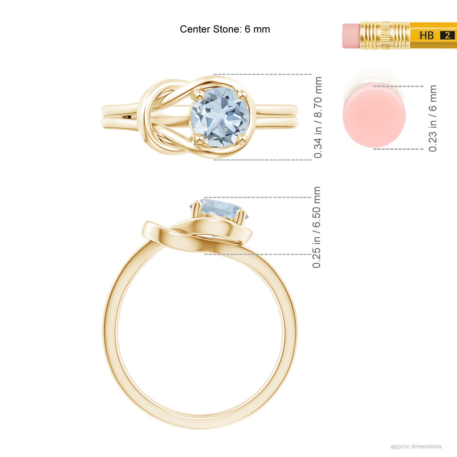 A - Aquamarine / 0.72 CT / 14 KT Yellow Gold