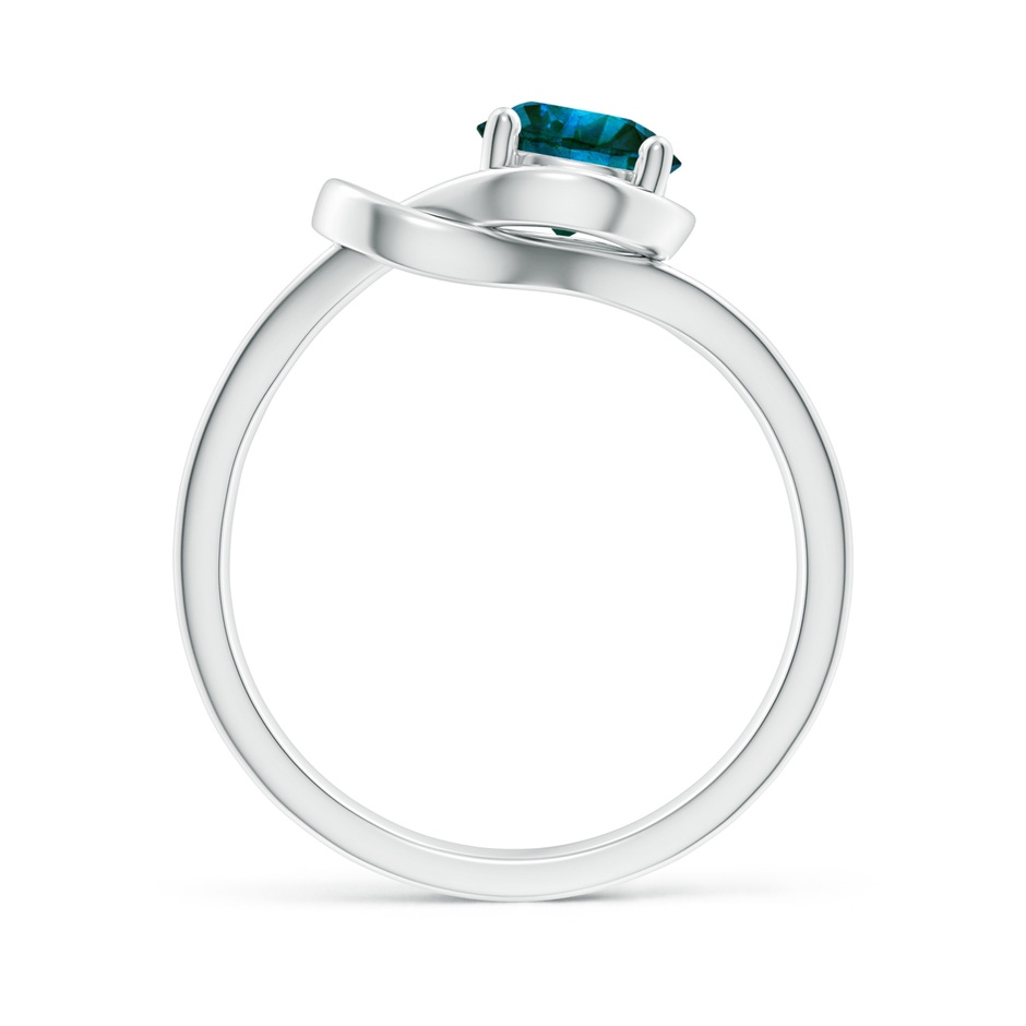 6mm AA Solitaire Enhanced Blue Diamond Infinity Knot Ring in P950 Platinum side 199