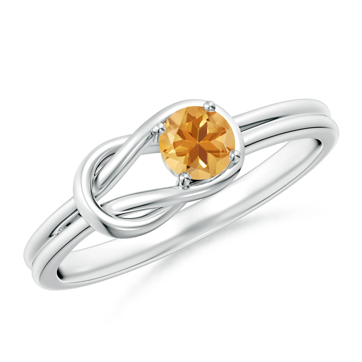 A - Citrine / 0.23 CT / 14 KT White Gold