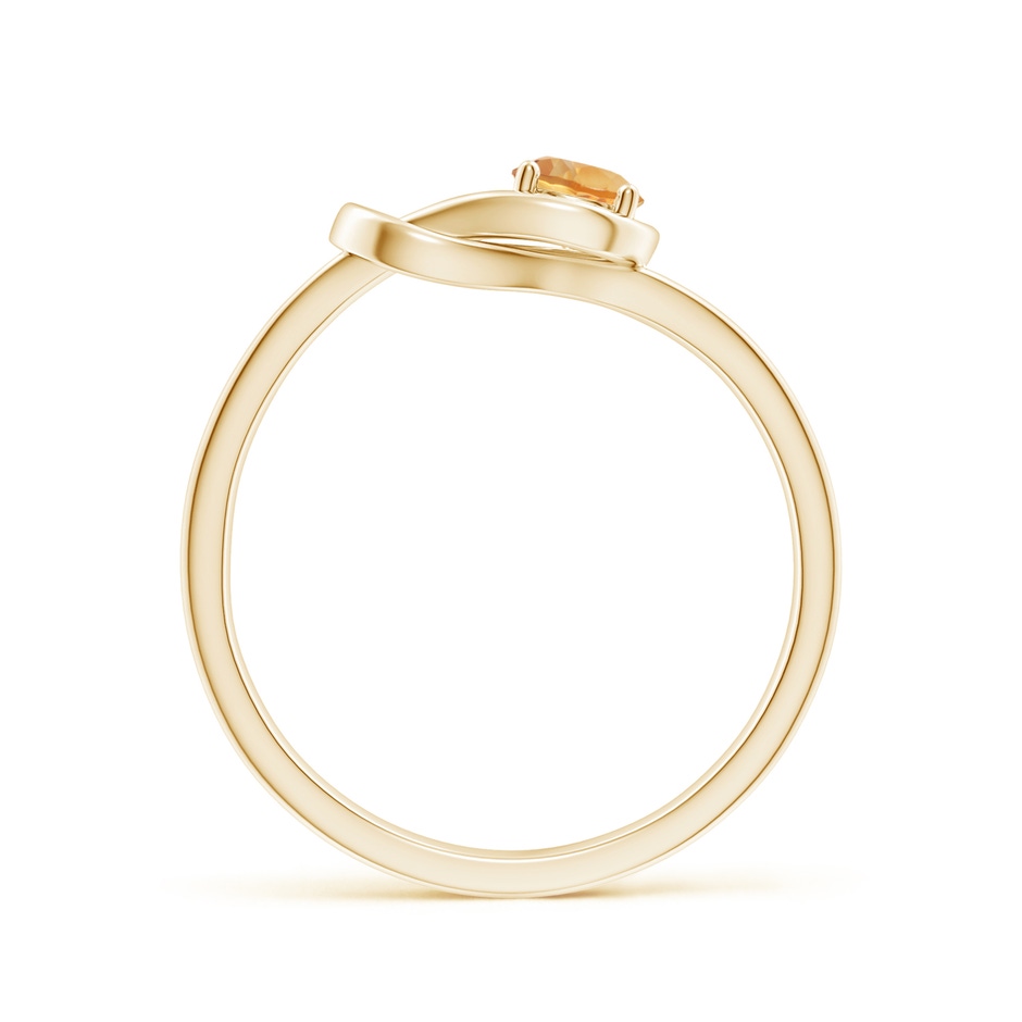 4mm A Solitaire Citrine Infinity Knot Ring in Yellow Gold side 199