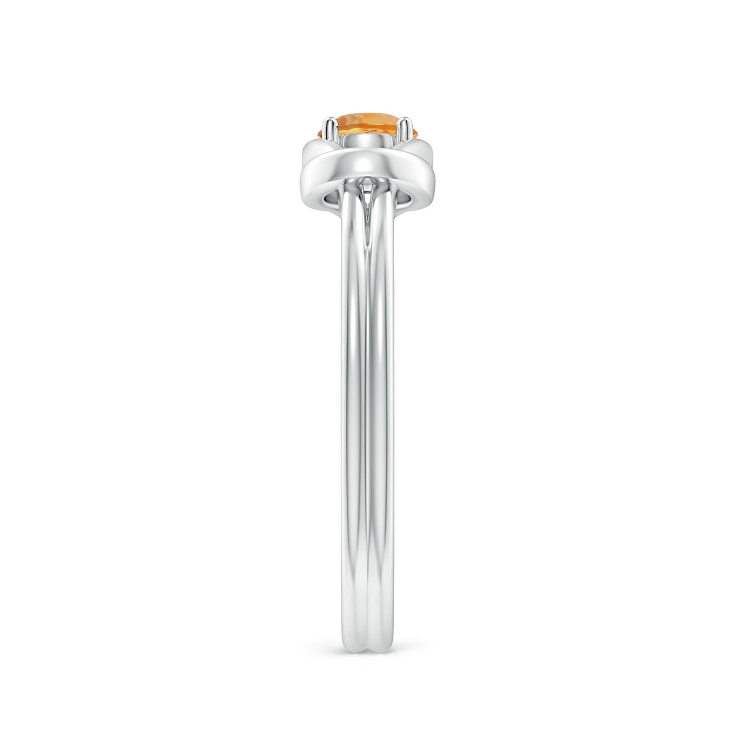 AA - Citrine / 0.23 CT / 14 KT White Gold