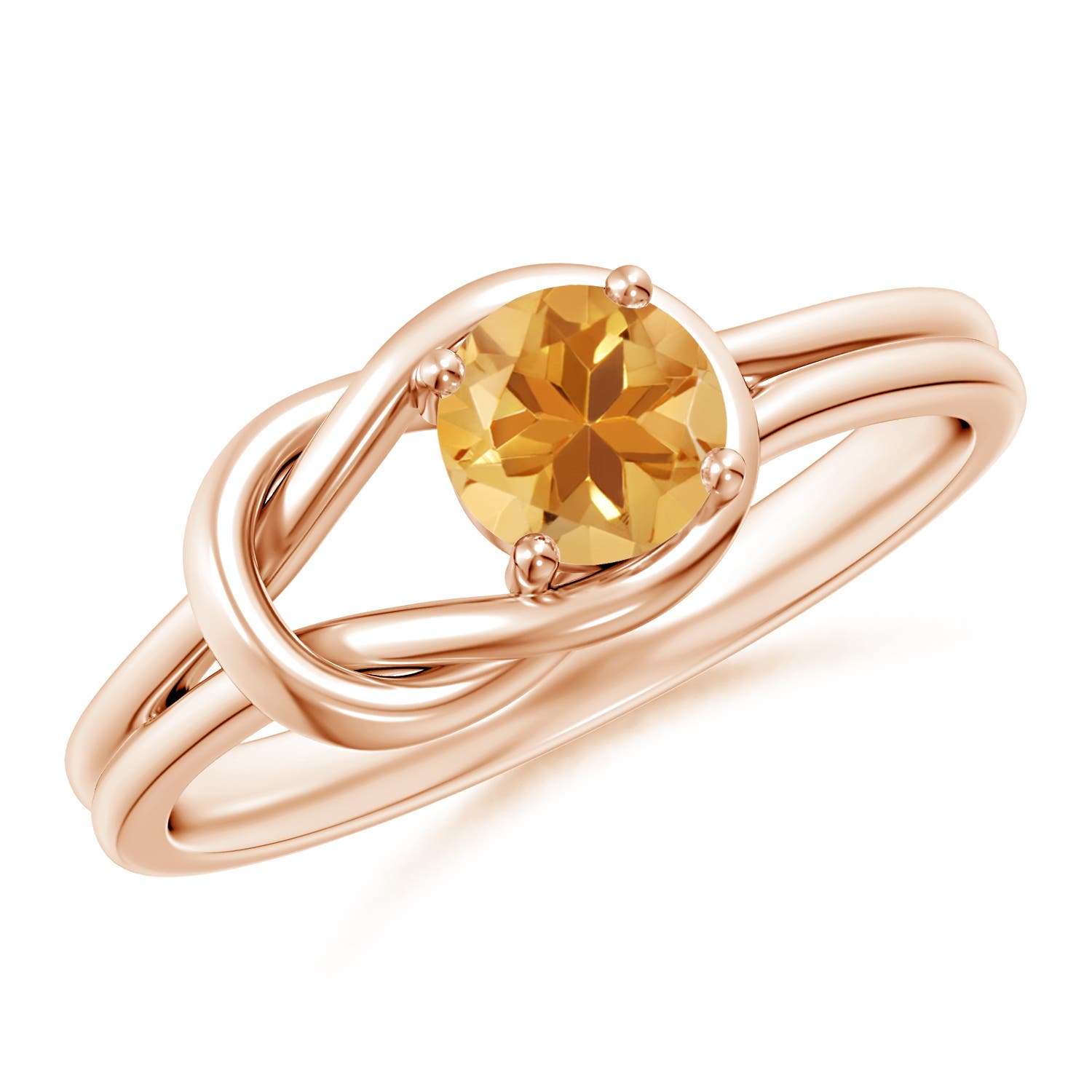 A - Citrine / 0.45 CT / 14 KT Rose Gold