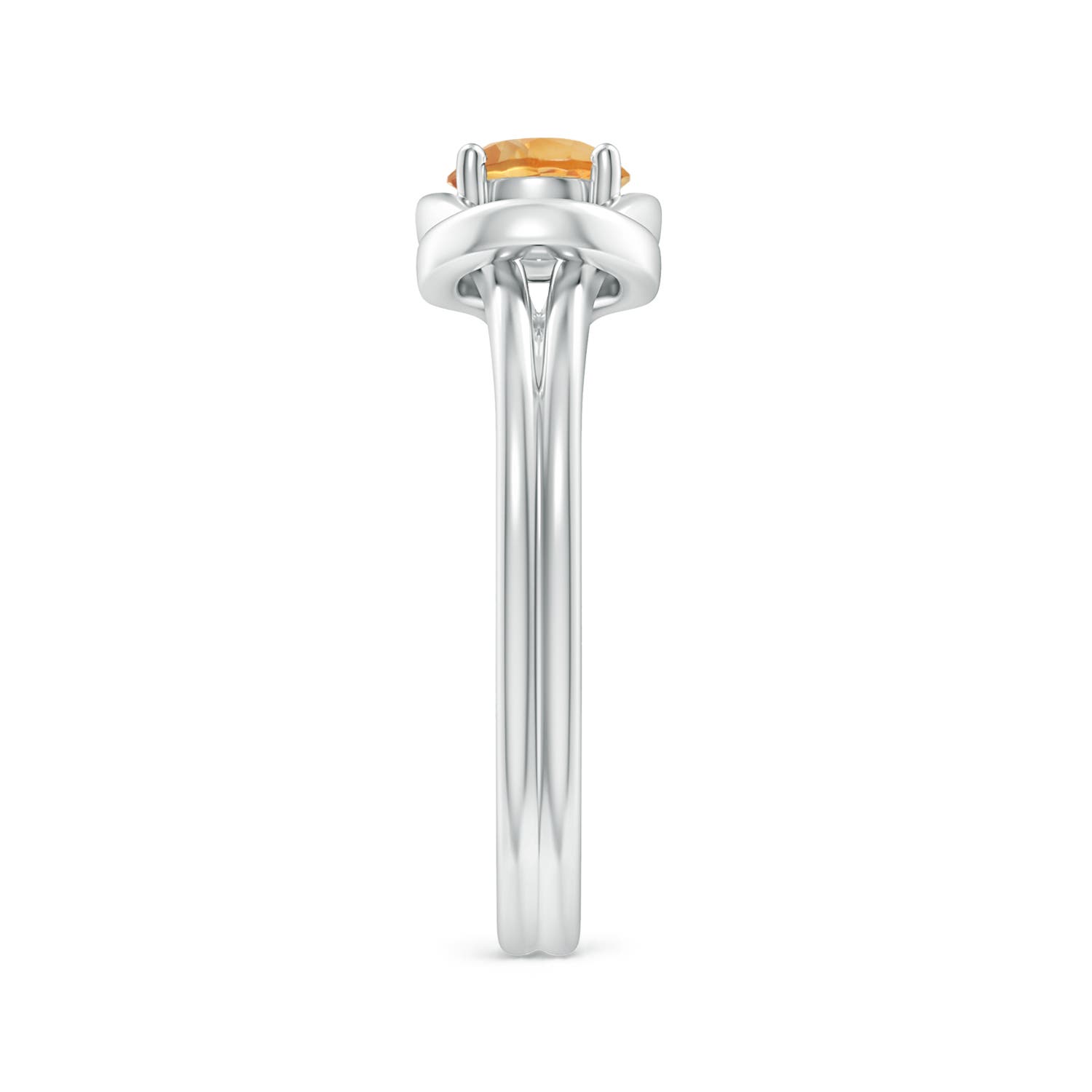 A - Citrine / 0.45 CT / 14 KT White Gold