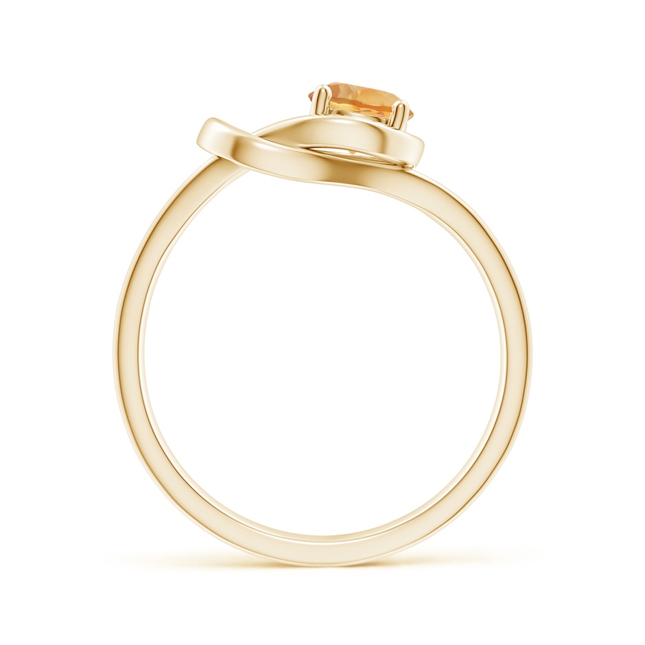 5mm A Solitaire Citrine Infinity Knot Ring in Yellow Gold side 199