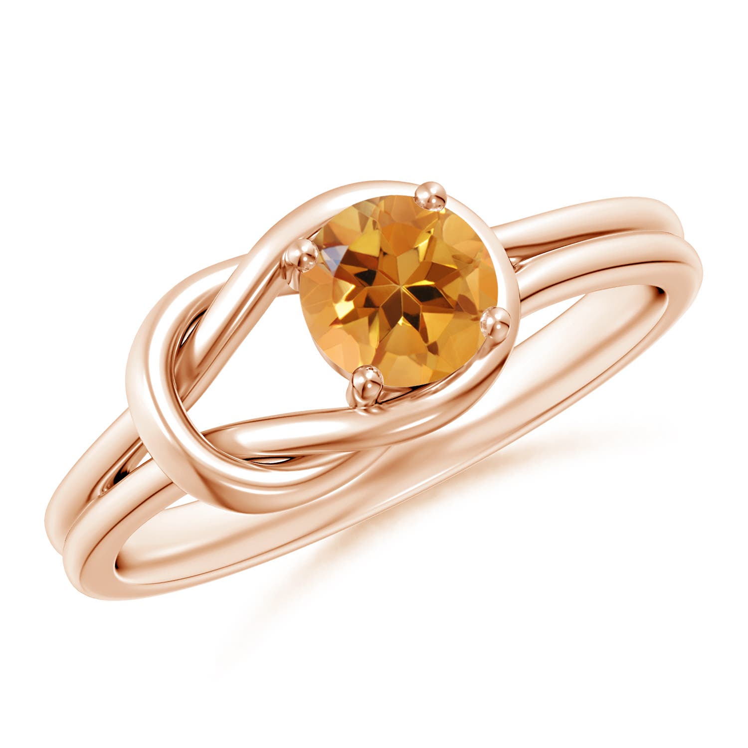 AA - Citrine / 0.45 CT / 14 KT Rose Gold