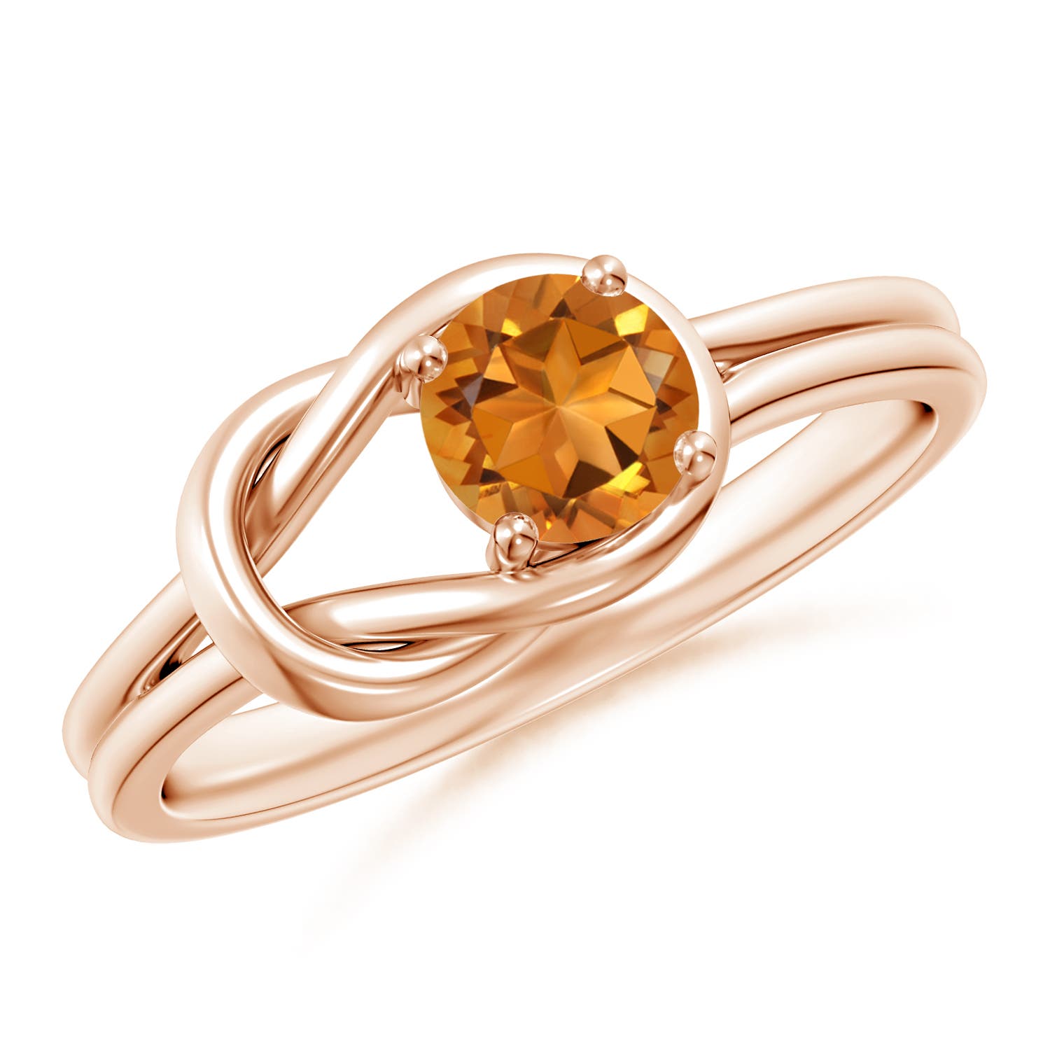 AAA - Citrine / 0.45 CT / 14 KT Rose Gold