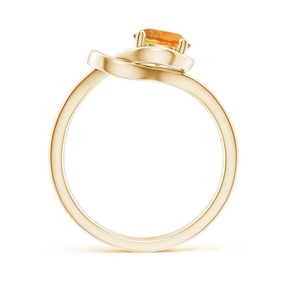 6mm AAA Solitaire Citrine Infinity Knot Ring in Yellow Gold side 199