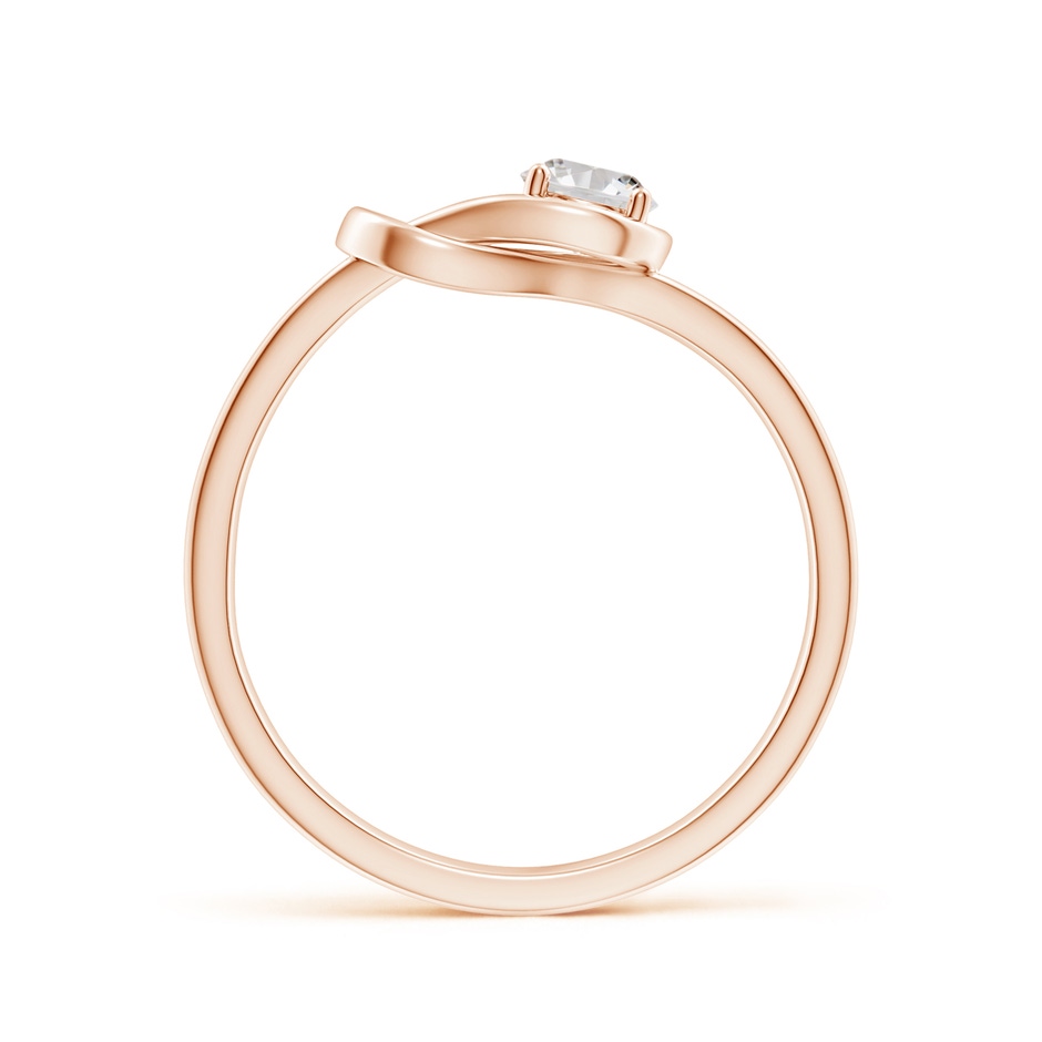 4mm IJI1I2 Solitaire Diamond Infinity Knot Ring in Rose Gold side 199