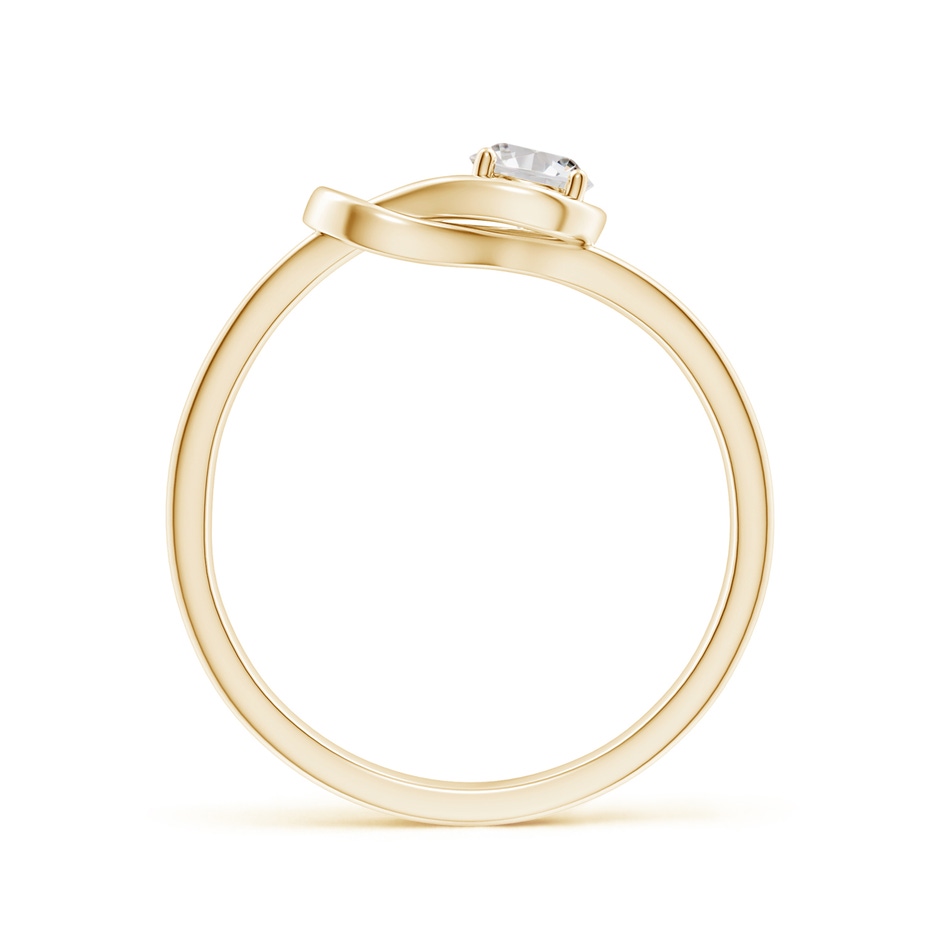 4mm IJI1I2 Solitaire Diamond Infinity Knot Ring in Yellow Gold side 199