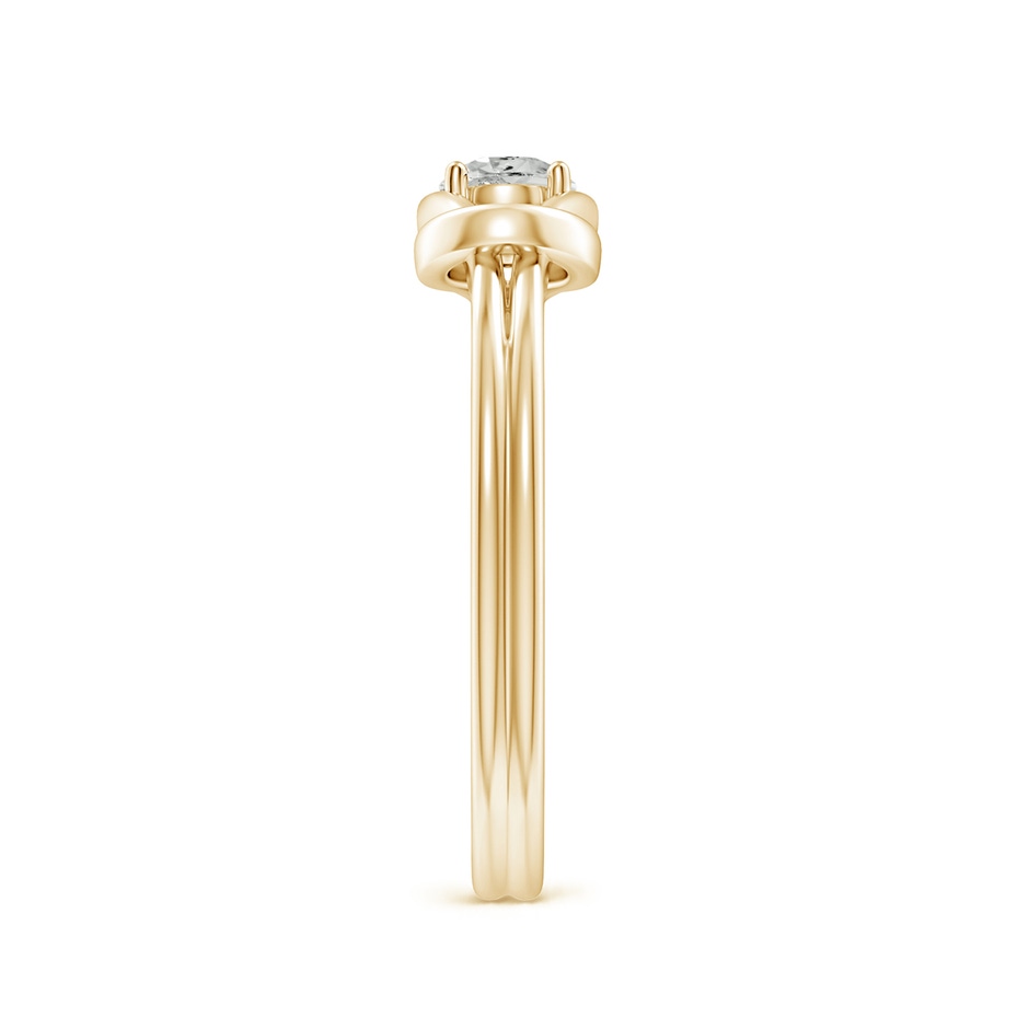 4mm KI3 Solitaire Diamond Infinity Knot Ring in Yellow Gold side 299